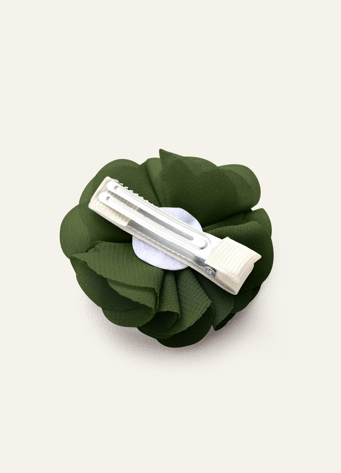 Four-Piece Matching Color Chiffon Hair Clip Set — Olive — 图 139/250