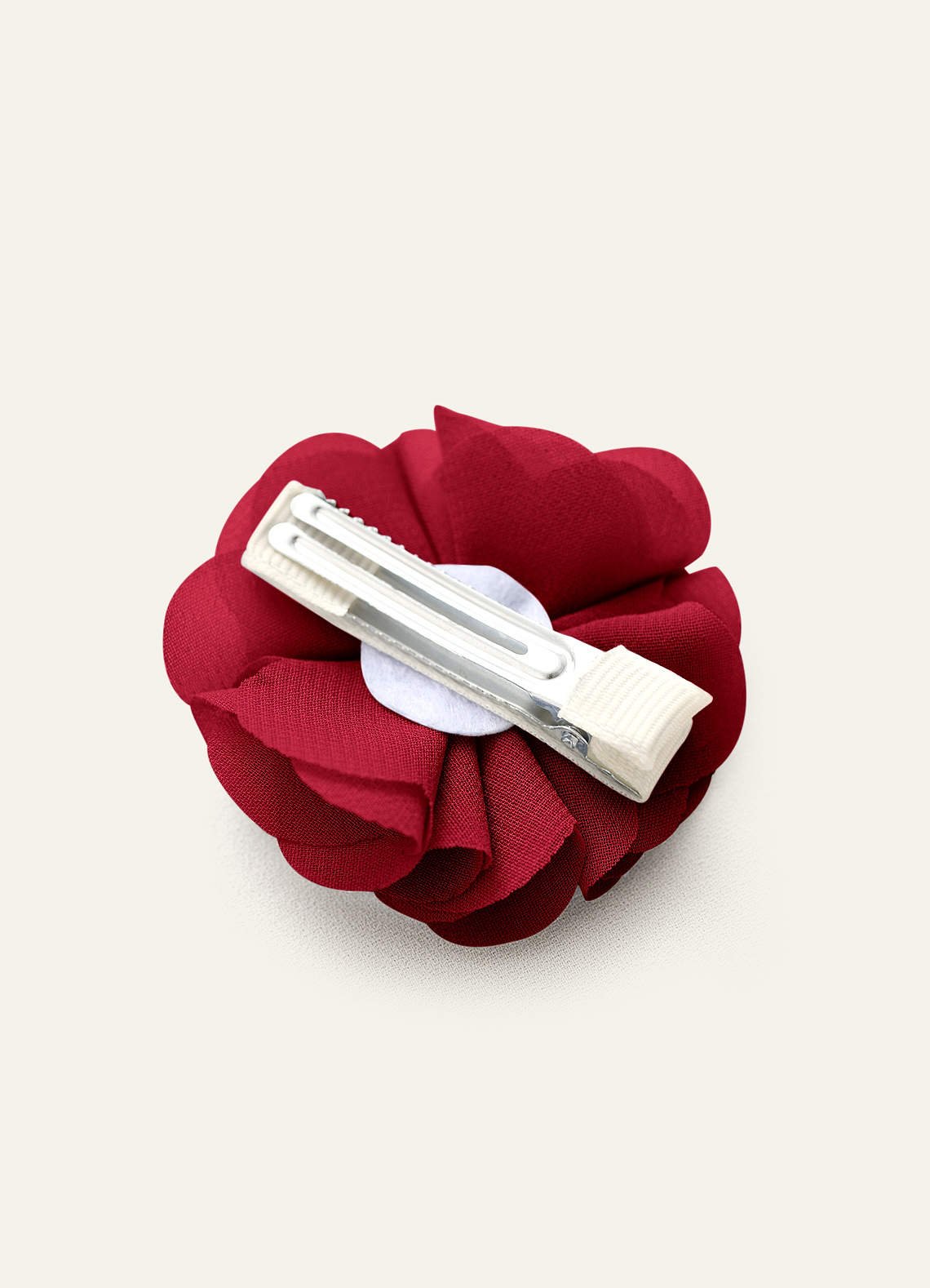 Four-Piece Matching Color Chiffon Hair Clip Set — Scarlet — 图 114/250
