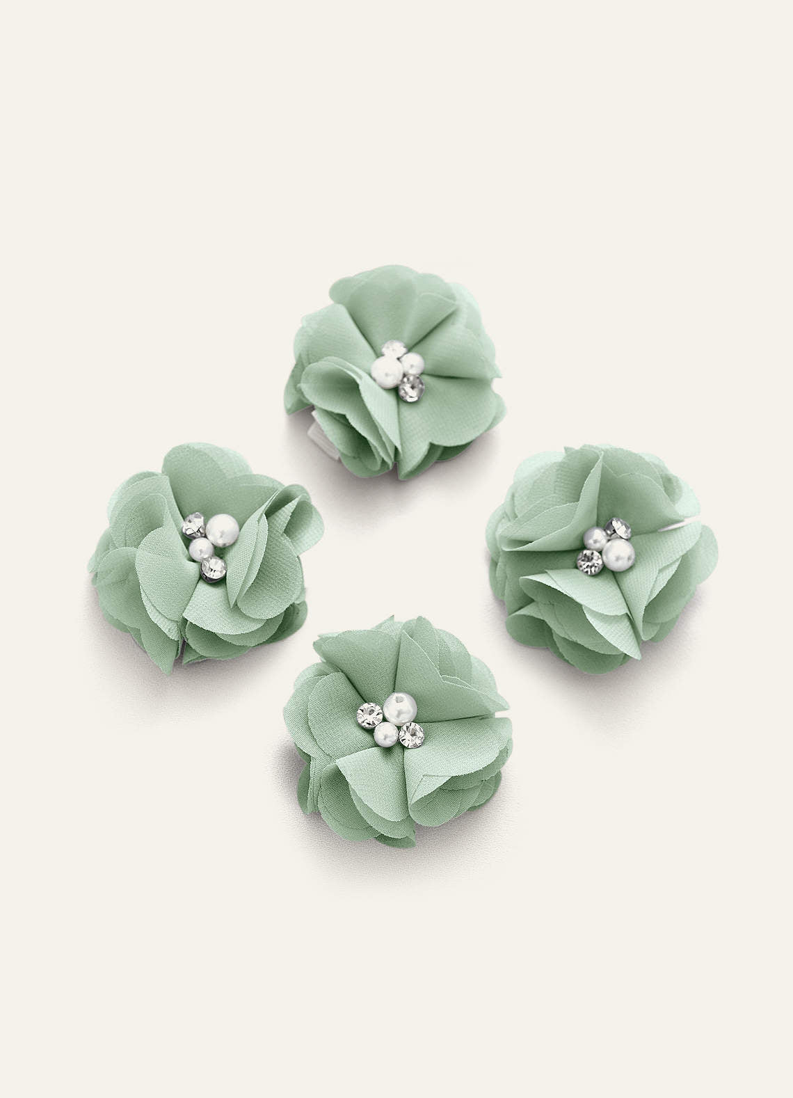 Four-Piece Matching Color Chiffon Hair Clip Set — Agave — 图 3/250