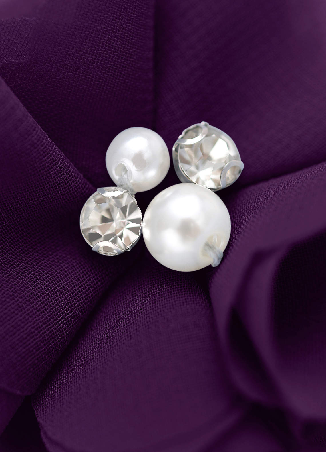Four-Piece Matching Color Chiffon Hair Clip Set — Grape — 图 233/250