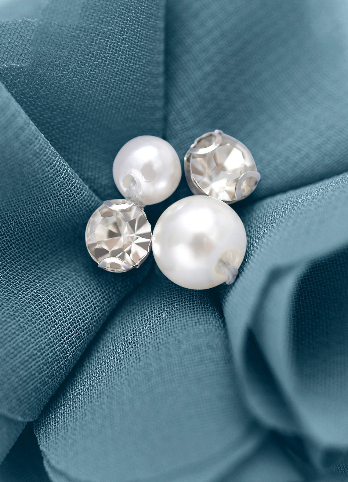 Four-Piece Matching Color Chiffon Hair Clip Set — Moody Blue — 图 153/250