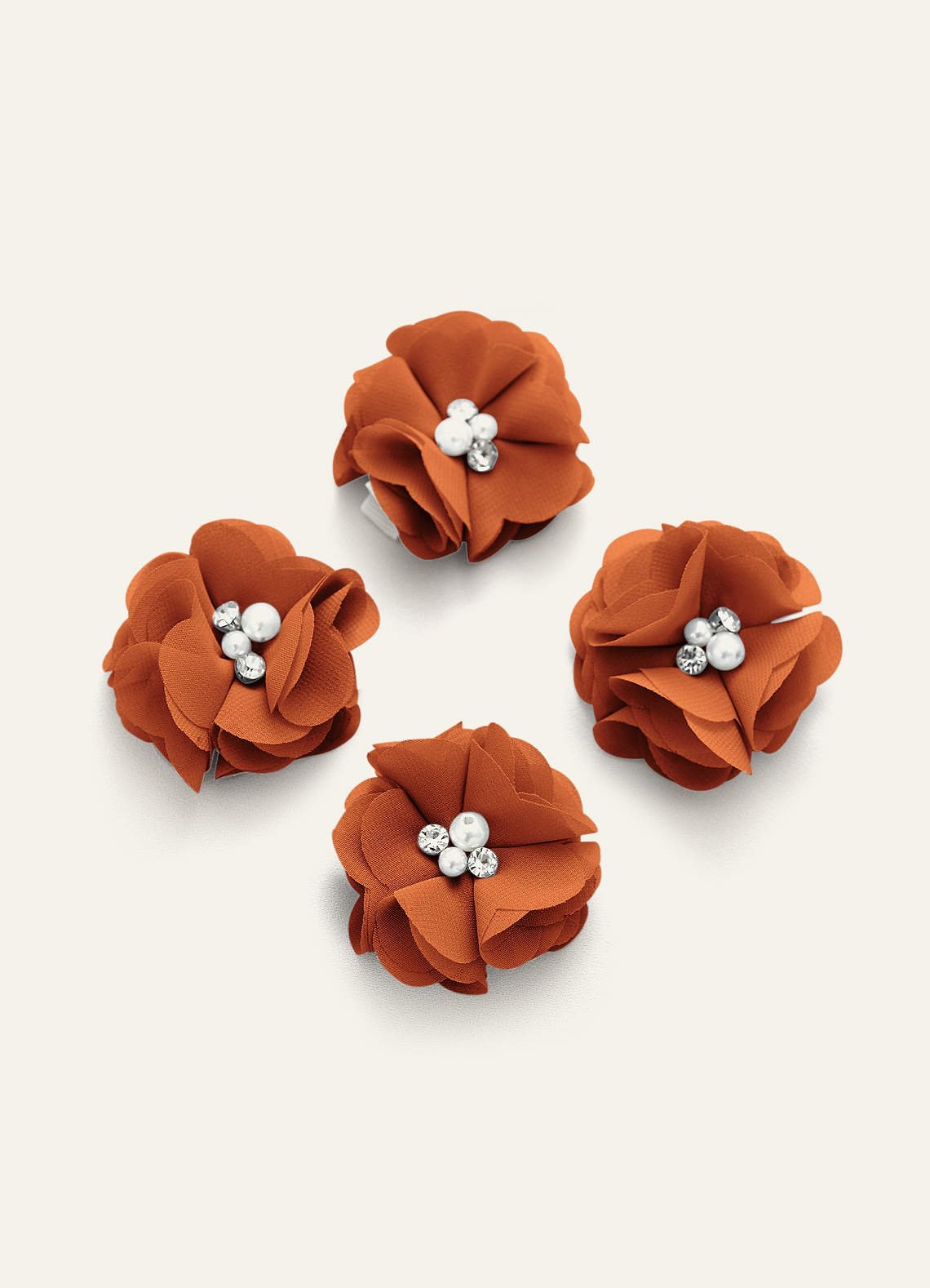 Four-Piece Matching Color Chiffon Hair Clip Set — Cinnamon — 图 54/250