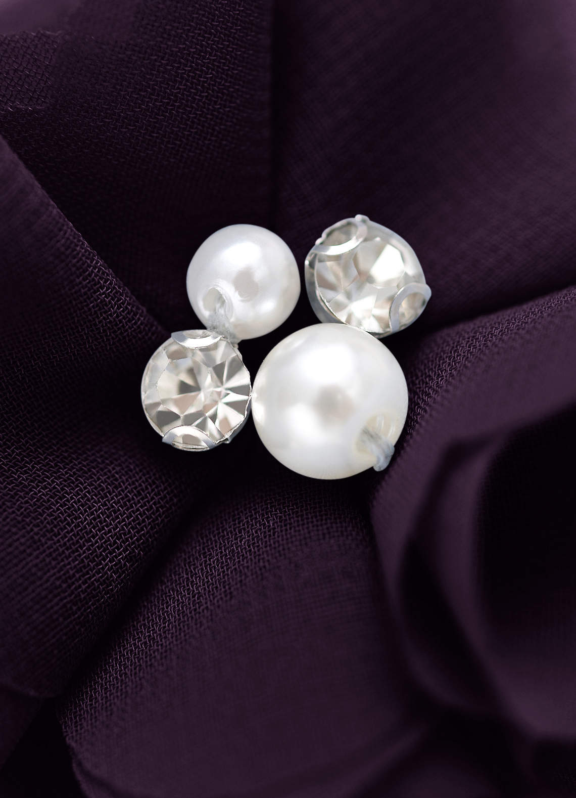 Four-Piece Matching Color Chiffon Hair Clip Set — Plum — 图 234/250