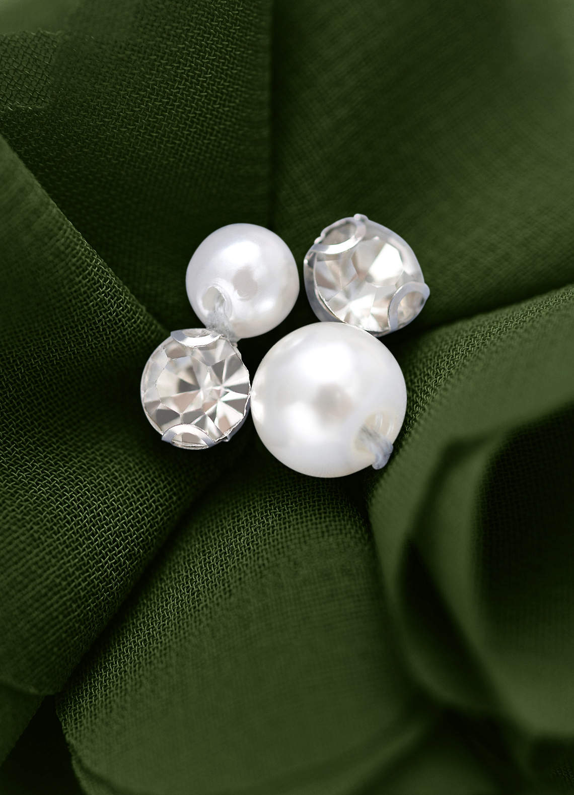 Four-Piece Matching Color Chiffon Hair Clip Set — Olive — 图 205/250