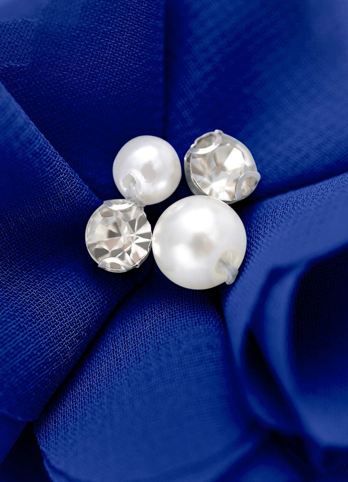 Four-Piece Matching Color Chiffon Hair Clip Set — Royal Blue — 图 213/250