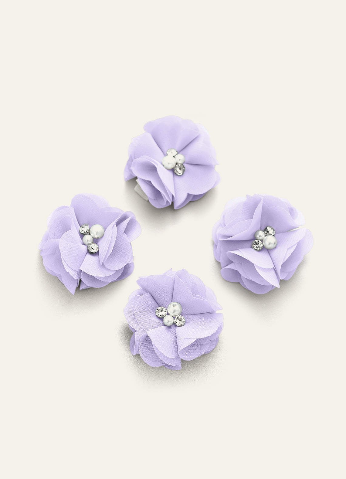 Four-Piece Matching Color Chiffon Hair Clip Set — Lilac — 图 34/250