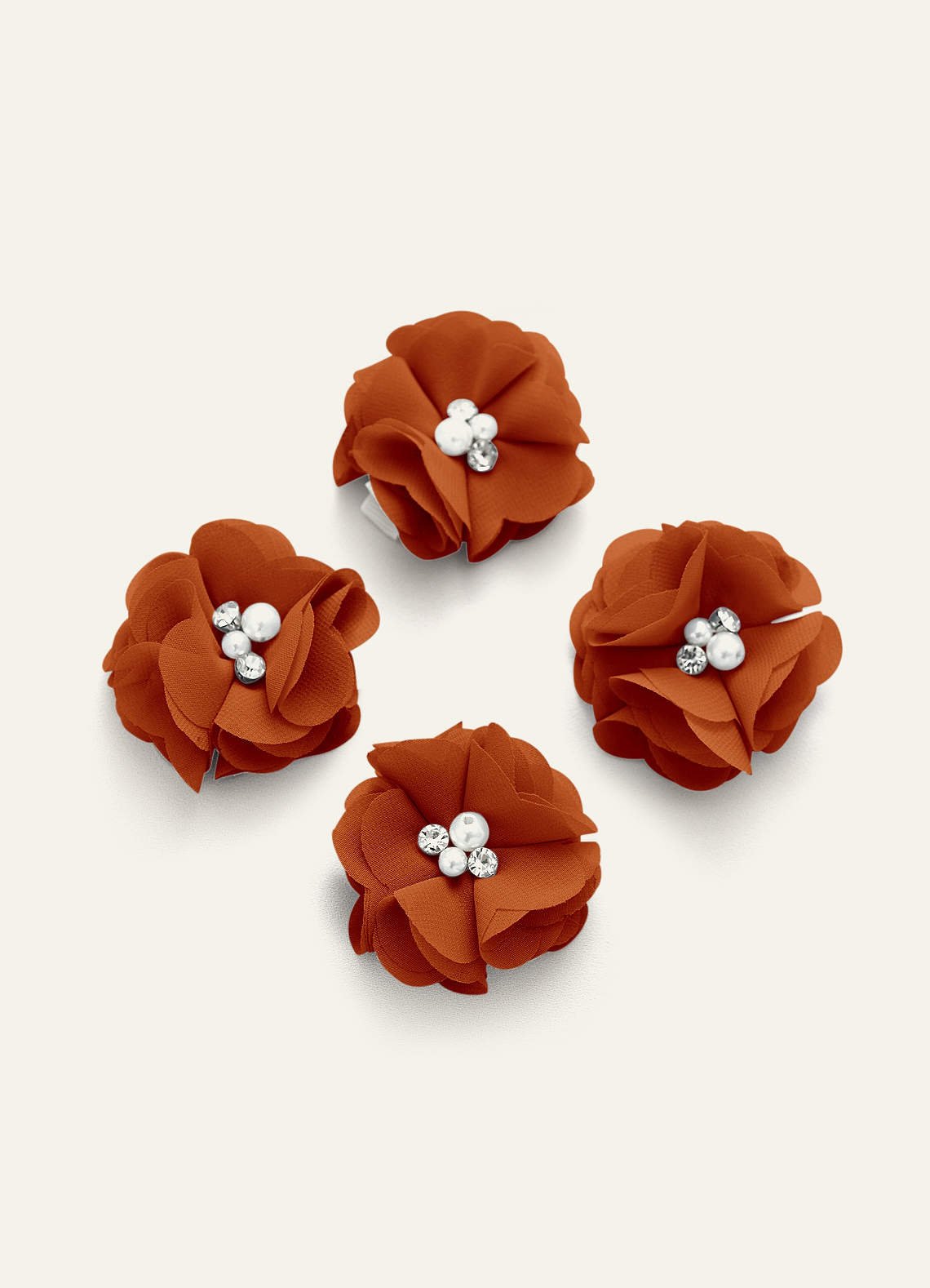Four-Piece Matching Color Chiffon Hair Clip Set — Paprika — 图 51/250