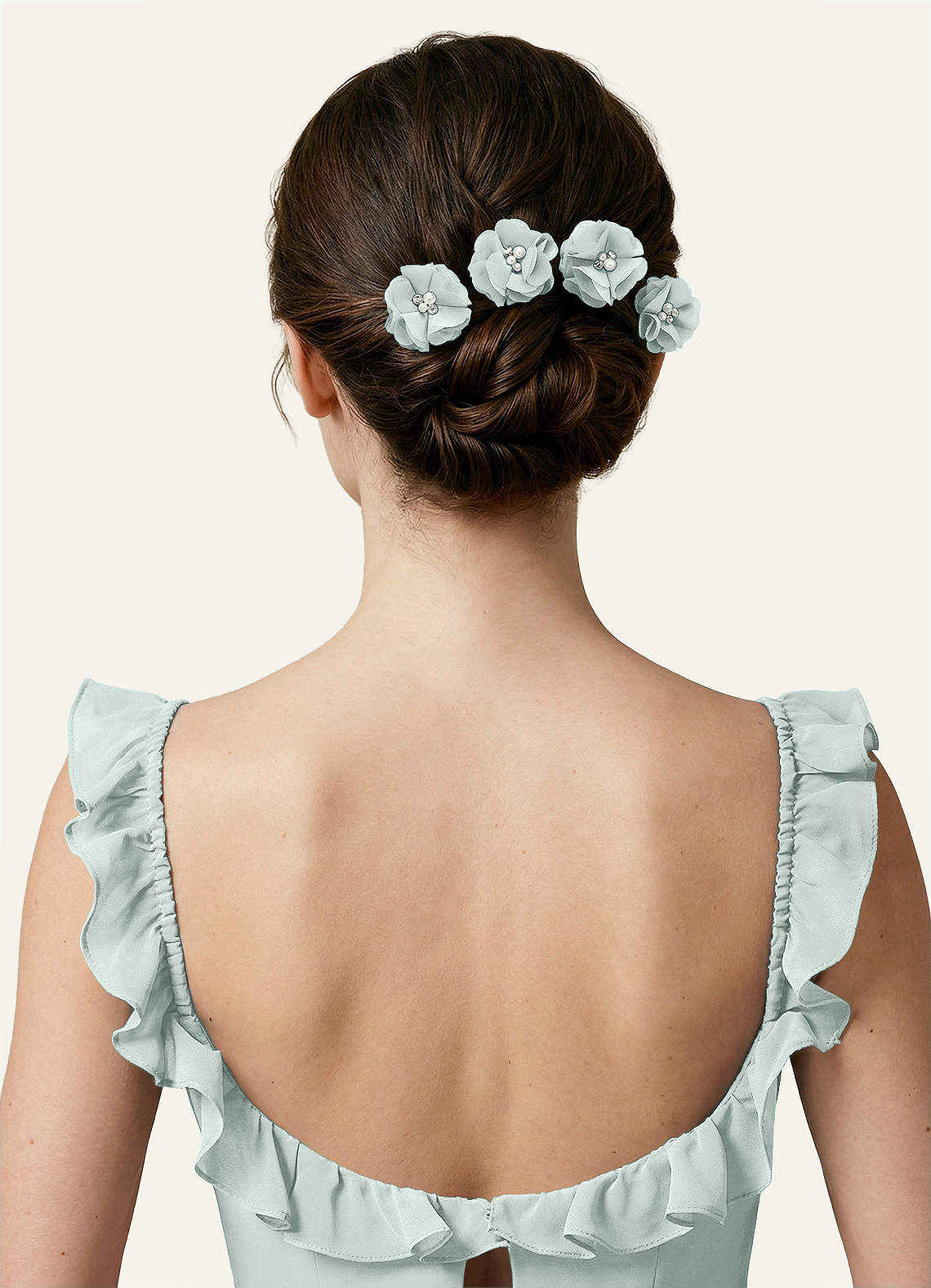 Four-Piece Matching Color Chiffon Hair Clip Set — Sea Glass — 图 80/250