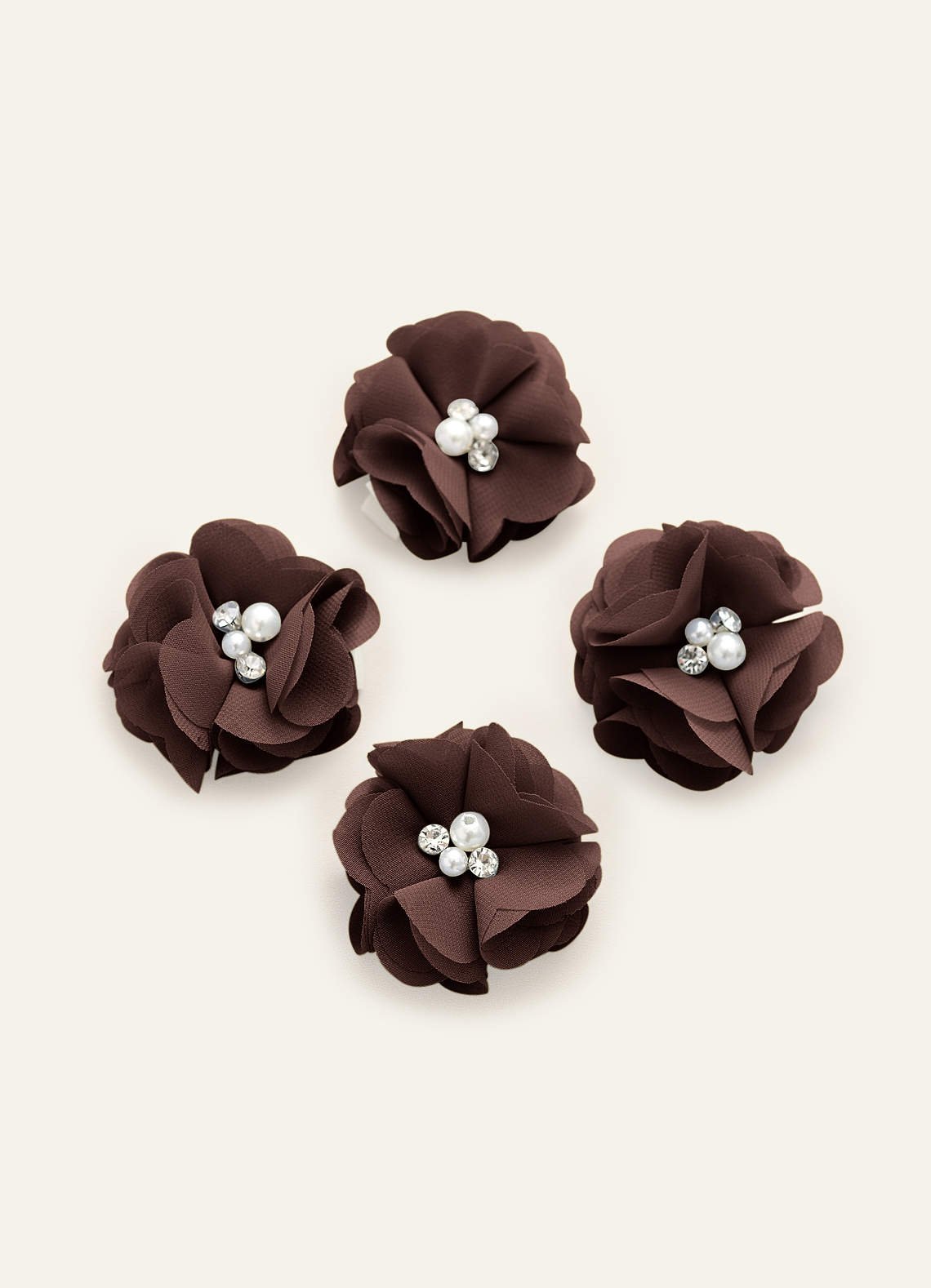 Four-Piece Matching Color Chiffon Hair Clip Set — Ganache — 图 64/250