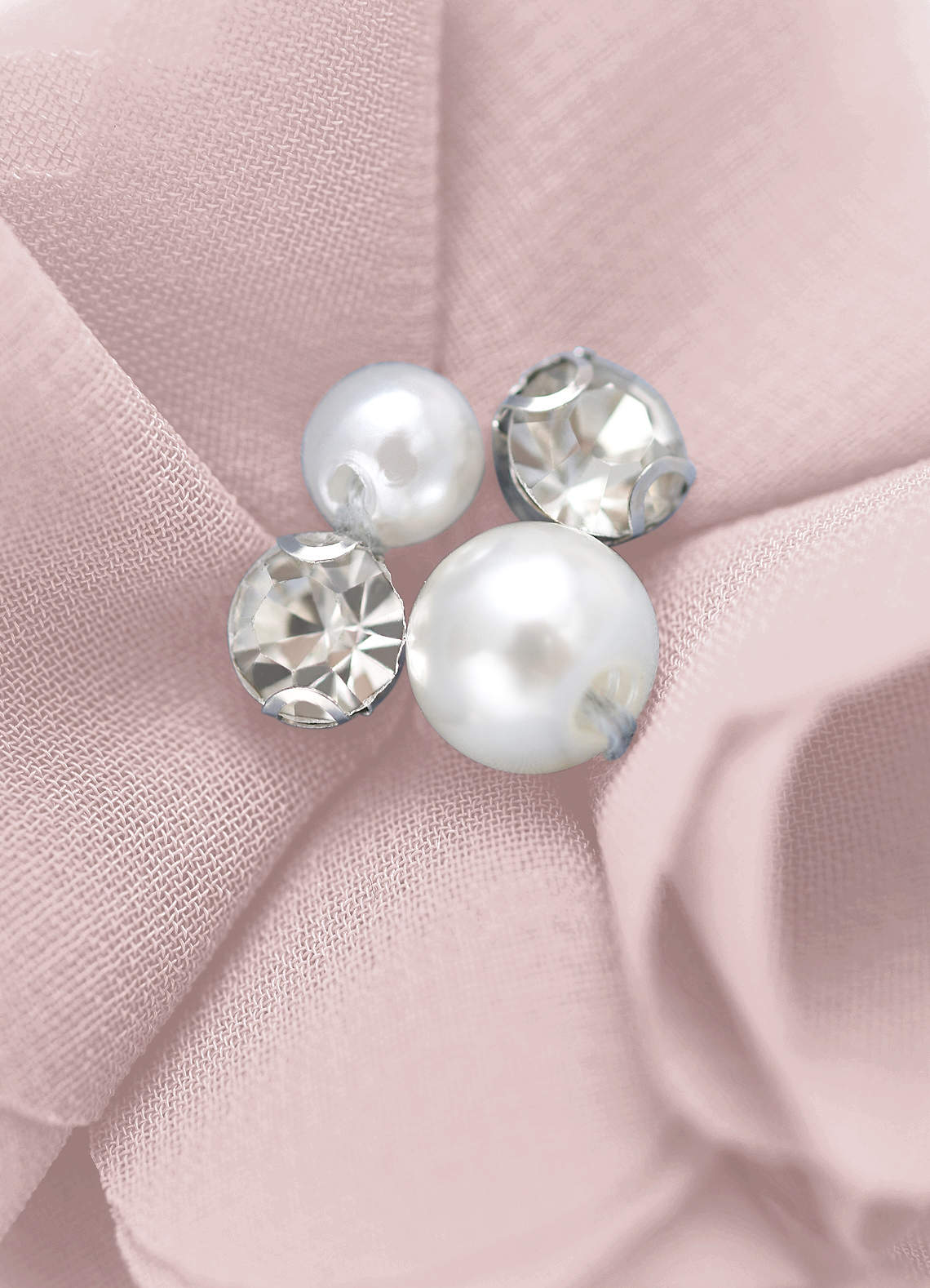 Four-Piece Matching Color Chiffon Hair Clip Set — Blushing Pink — 图 221/250