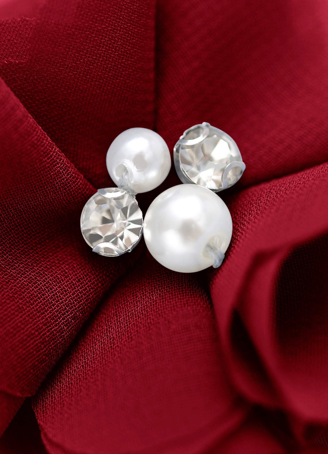 Four-Piece Matching Color Chiffon Hair Clip Set — Scarlet — 图 180/250