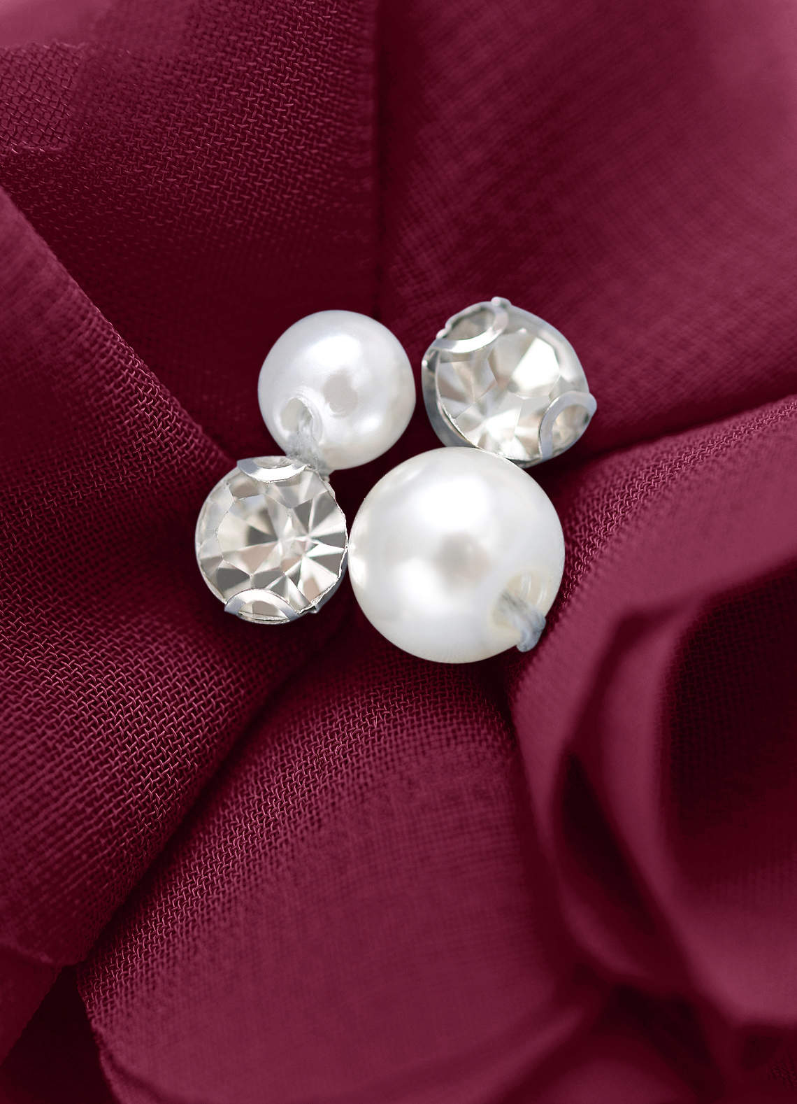 Four-Piece Matching Color Chiffon Hair Clip Set — Mulberry — 图 235/250