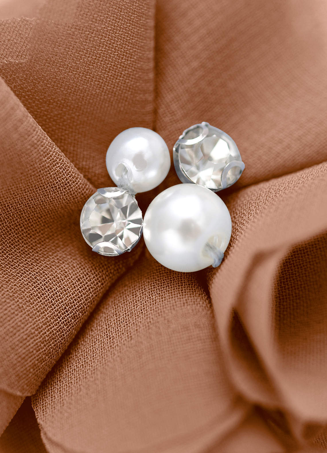 Four-Piece Matching Color Chiffon Hair Clip Set — Champagne Rose — 图 162/250