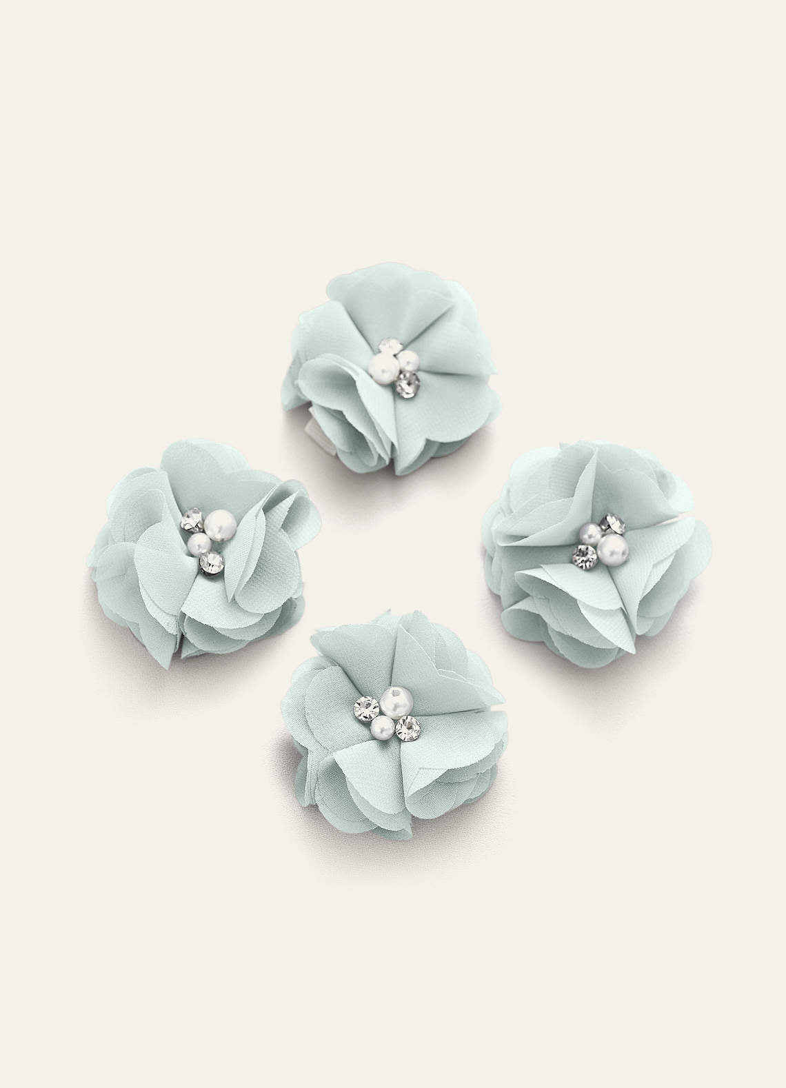 Four-Piece Matching Color Chiffon Hair Clip Set — Sea Glass — 图 14/250