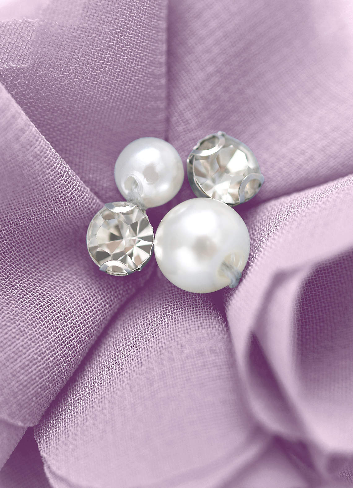 Four-Piece Matching Color Chiffon Hair Clip Set — Frosted Lilac — 图 226/250