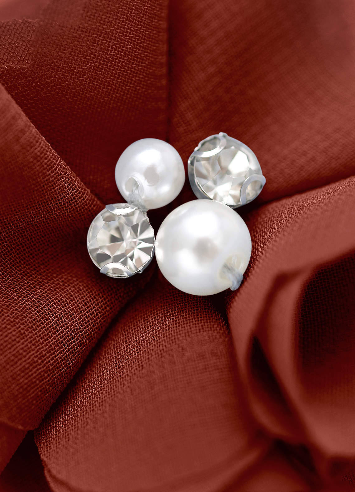 Four-Piece Matching Color Chiffon Hair Clip Set — Auburn — 图 242/250