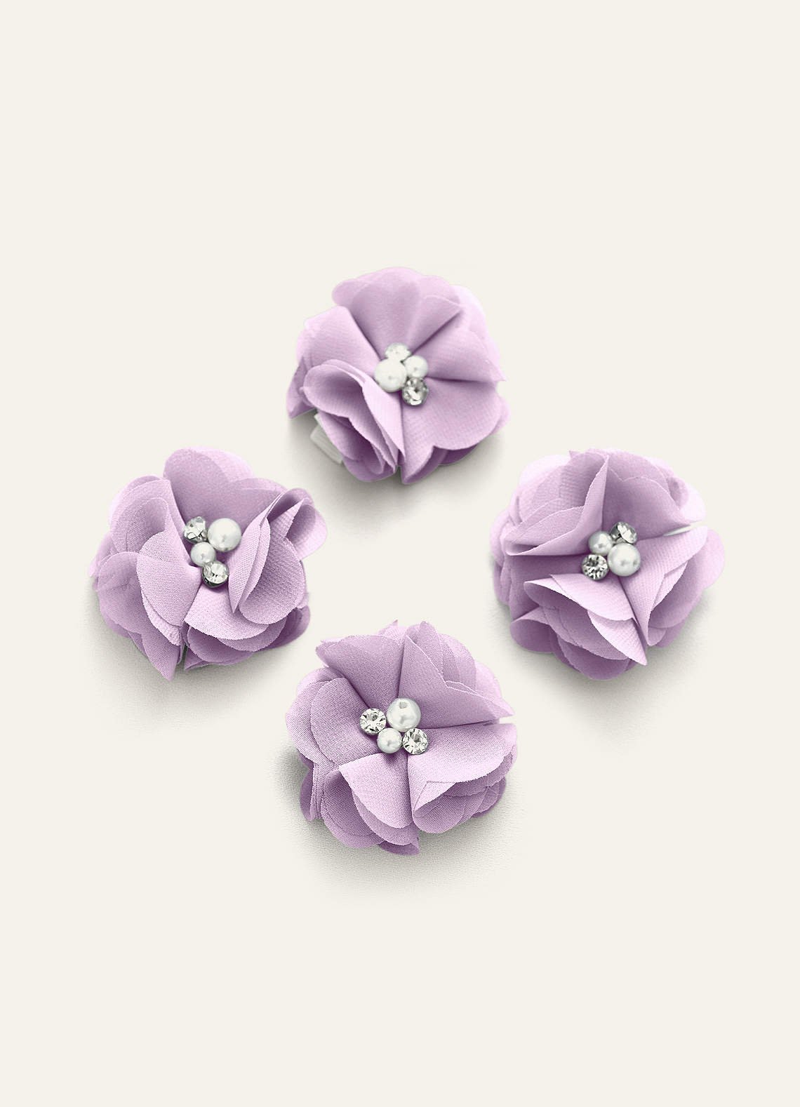 Four-Piece Matching Color Chiffon Hair Clip Set — Frosted Lilac — 图 33/250