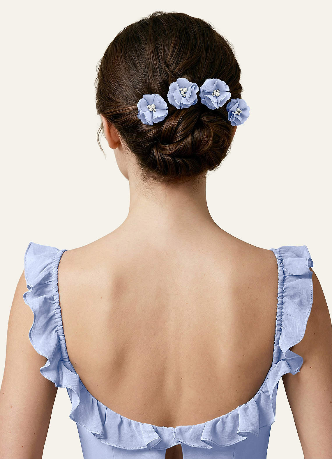 Four-Piece Matching Color Chiffon Hair Clip Set — Ice — 图 131/250