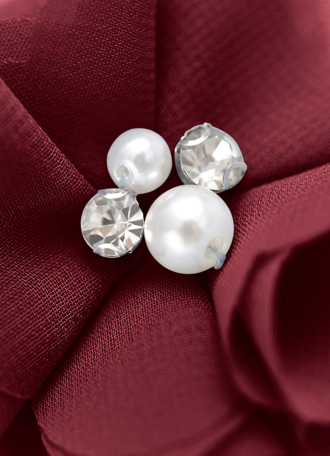 Four-Piece Matching Color Chiffon Hair Clip Set — Merlot — 图 238/250