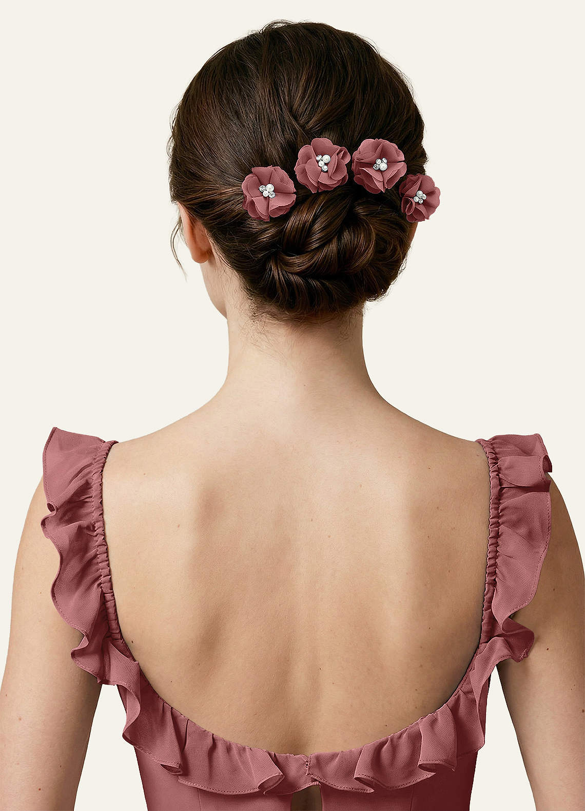 Four-Piece Matching Color Chiffon Hair Clip Set — Amethyst — 图 104/250