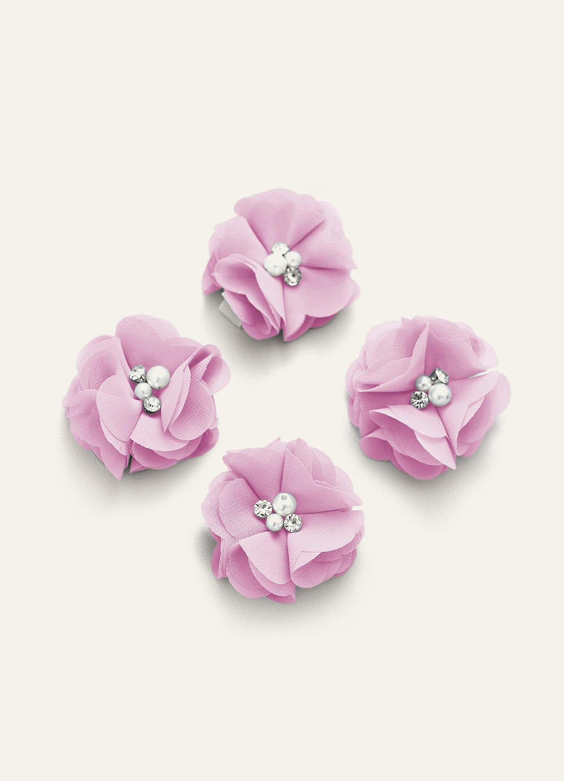 Four-Piece Matching Color Chiffon Hair Clip Set — candy pink — 图 31/250