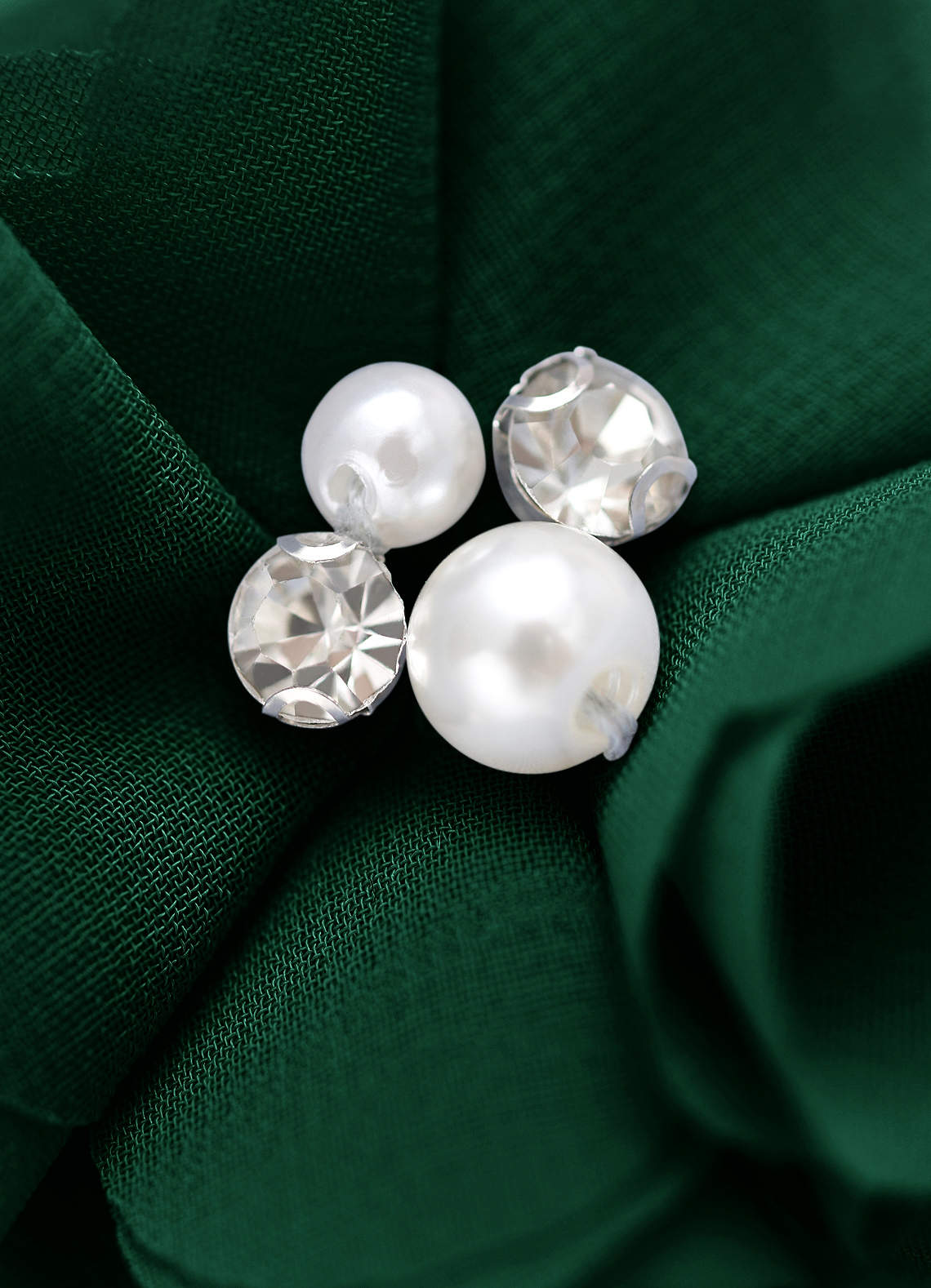 Four-Piece Matching Color Chiffon Hair Clip Set — Emerald — 图 209/250