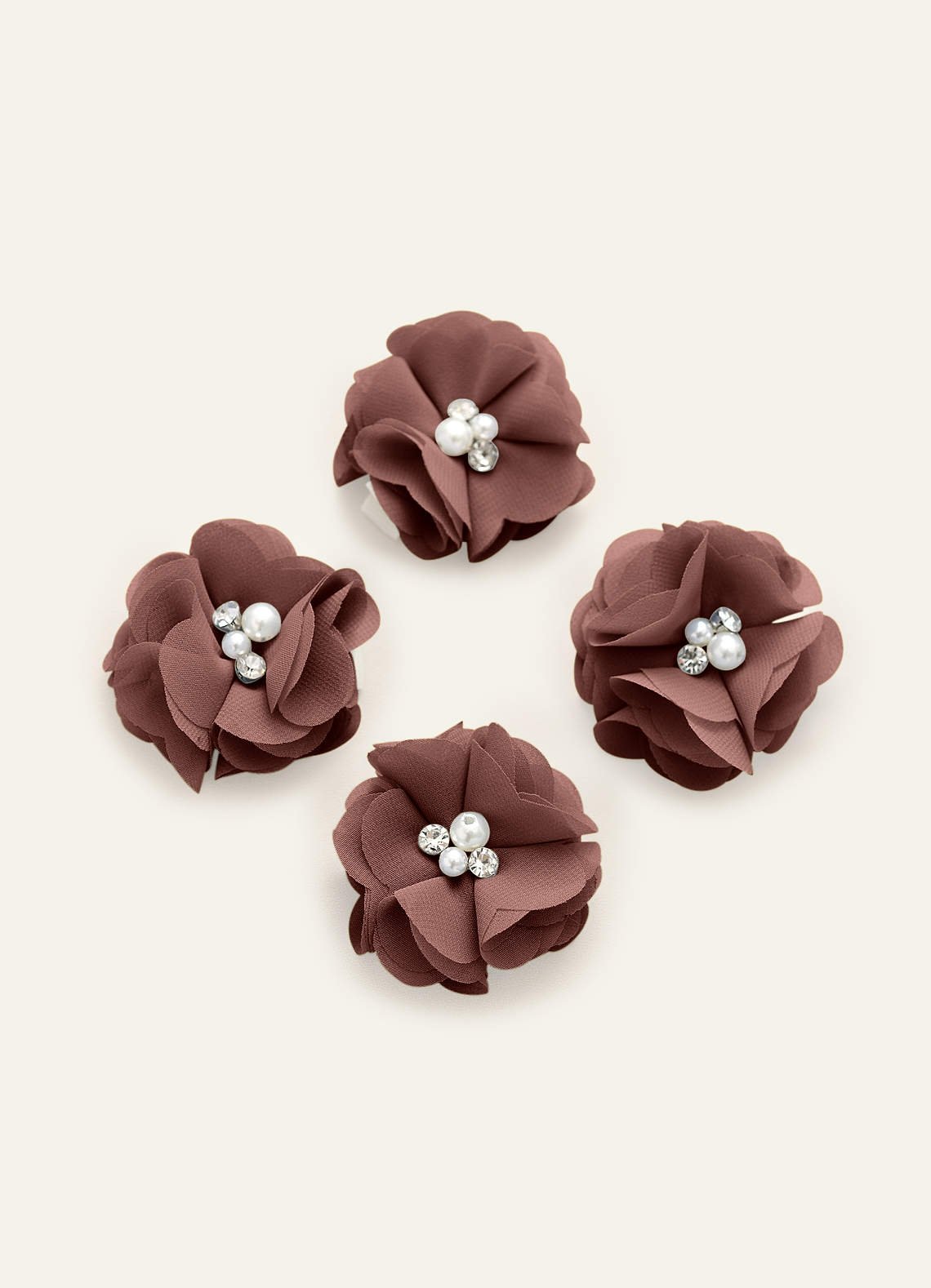 Four-Piece Matching Color Chiffon Hair Clip Set — espresso — 图 62/250