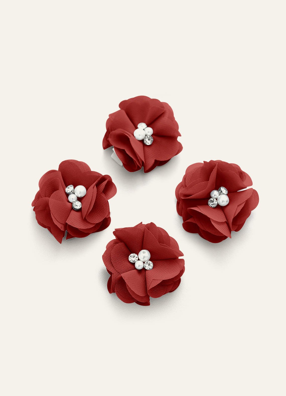 Four-Piece Matching Color Chiffon Hair Clip Set — Rust — 图 45/250