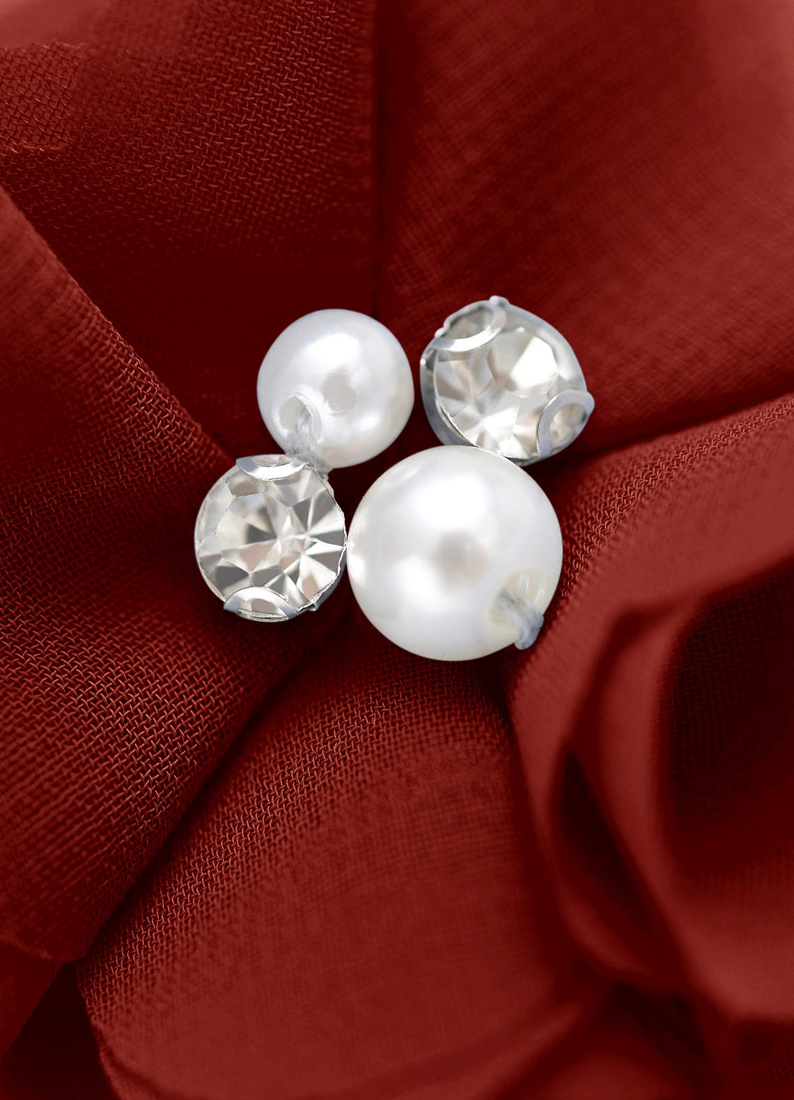 Four-Piece Matching Color Chiffon Hair Clip Set — Rust — 图 236/250