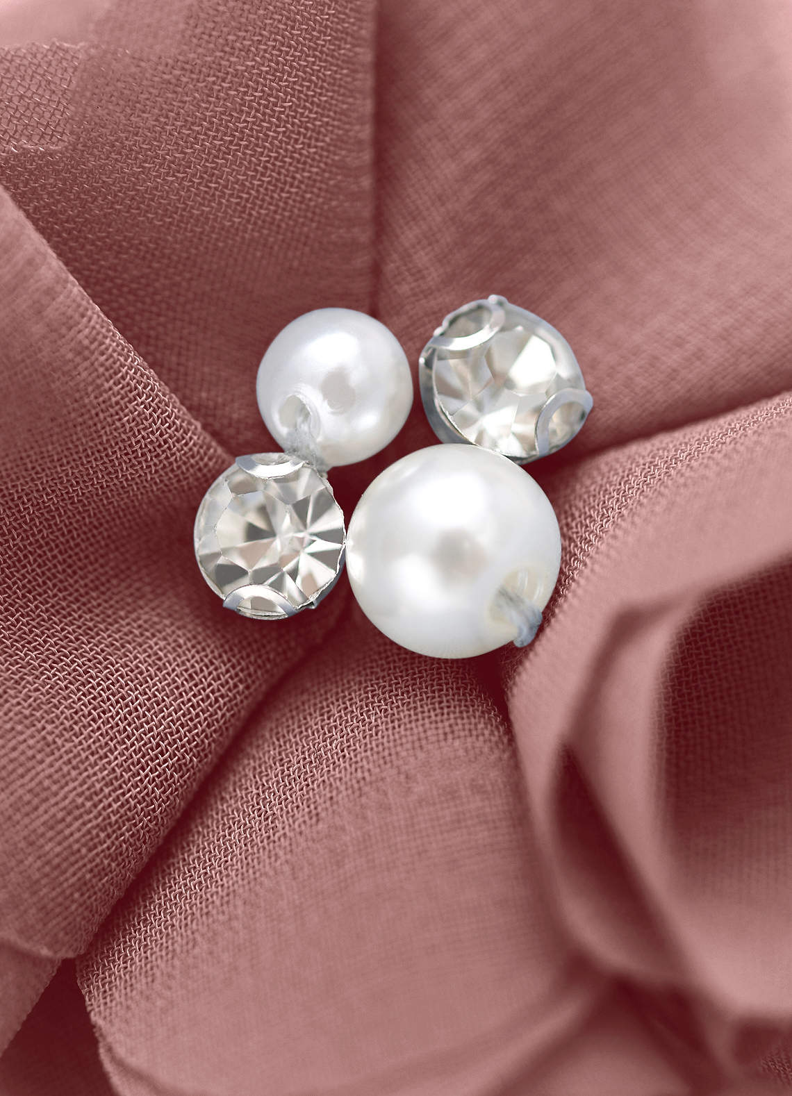 Four-Piece Matching Color Chiffon Hair Clip Set — Dusty Rose — 图 222/250