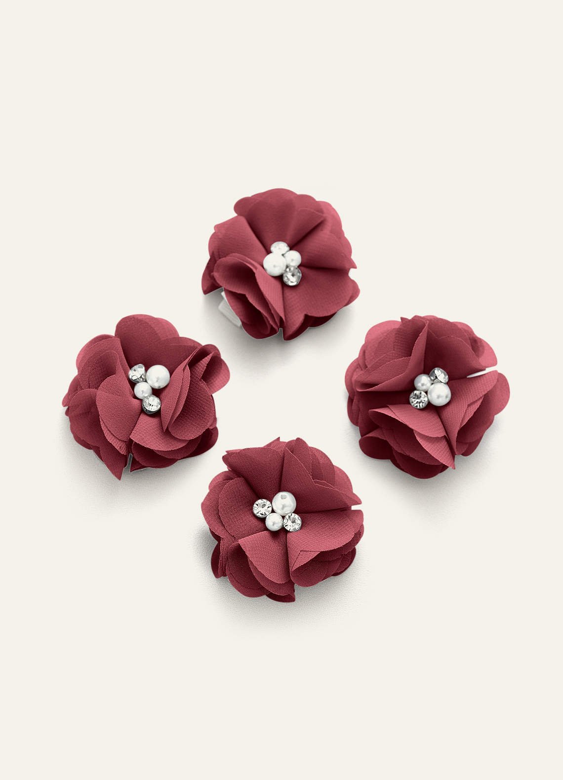 Four-Piece Matching Color Chiffon Hair Clip Set — Merlot — 图 47/250