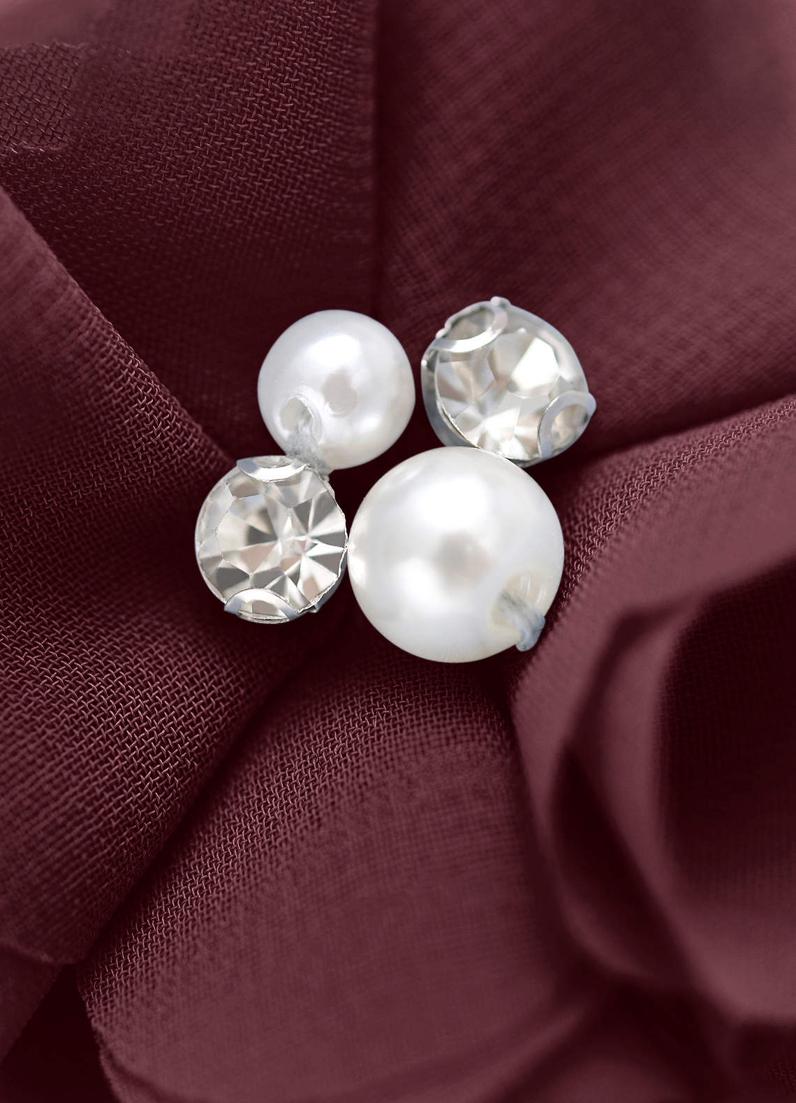 Four-Piece Matching Color Chiffon Hair Clip Set — Sangria — 图 232/250