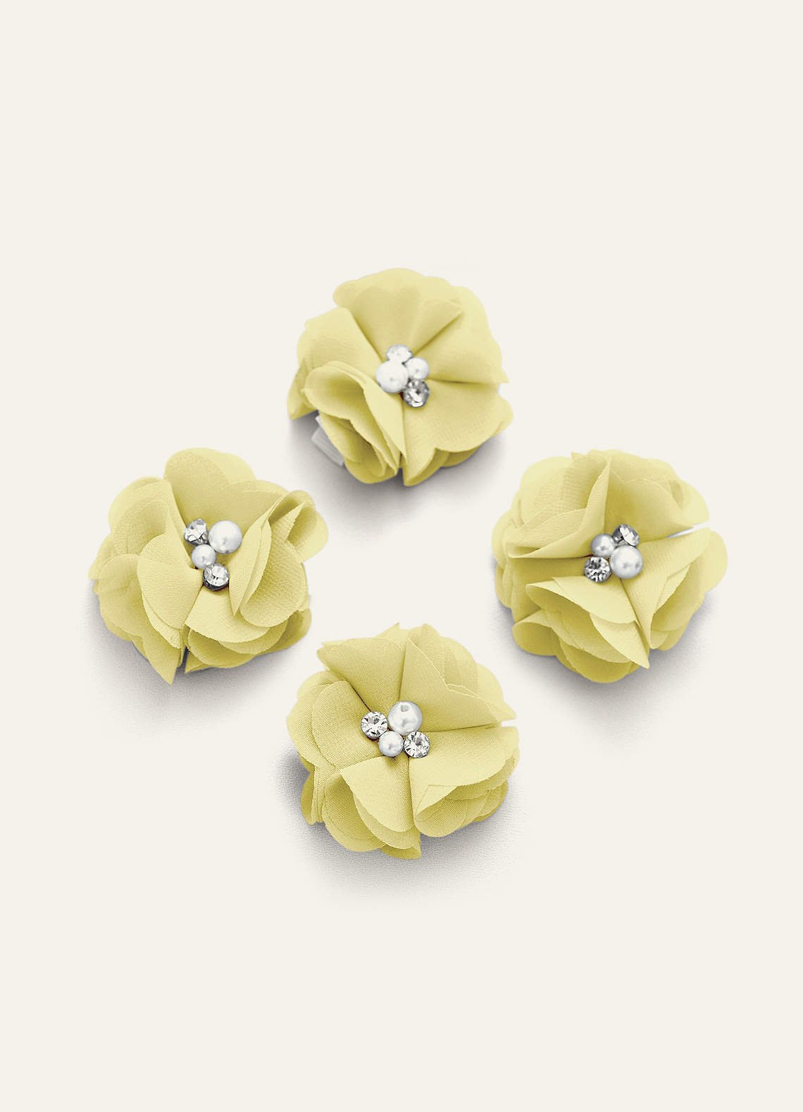 Four-Piece Matching Color Chiffon Hair Clip Set — Lemon Sorbet — 图 57/250