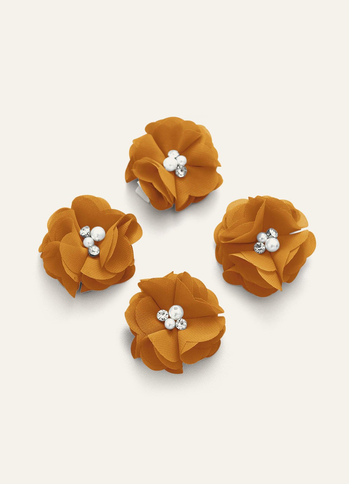 Four-Piece Matching Color Chiffon Hair Clip Set — butterscotch — 图 58/250