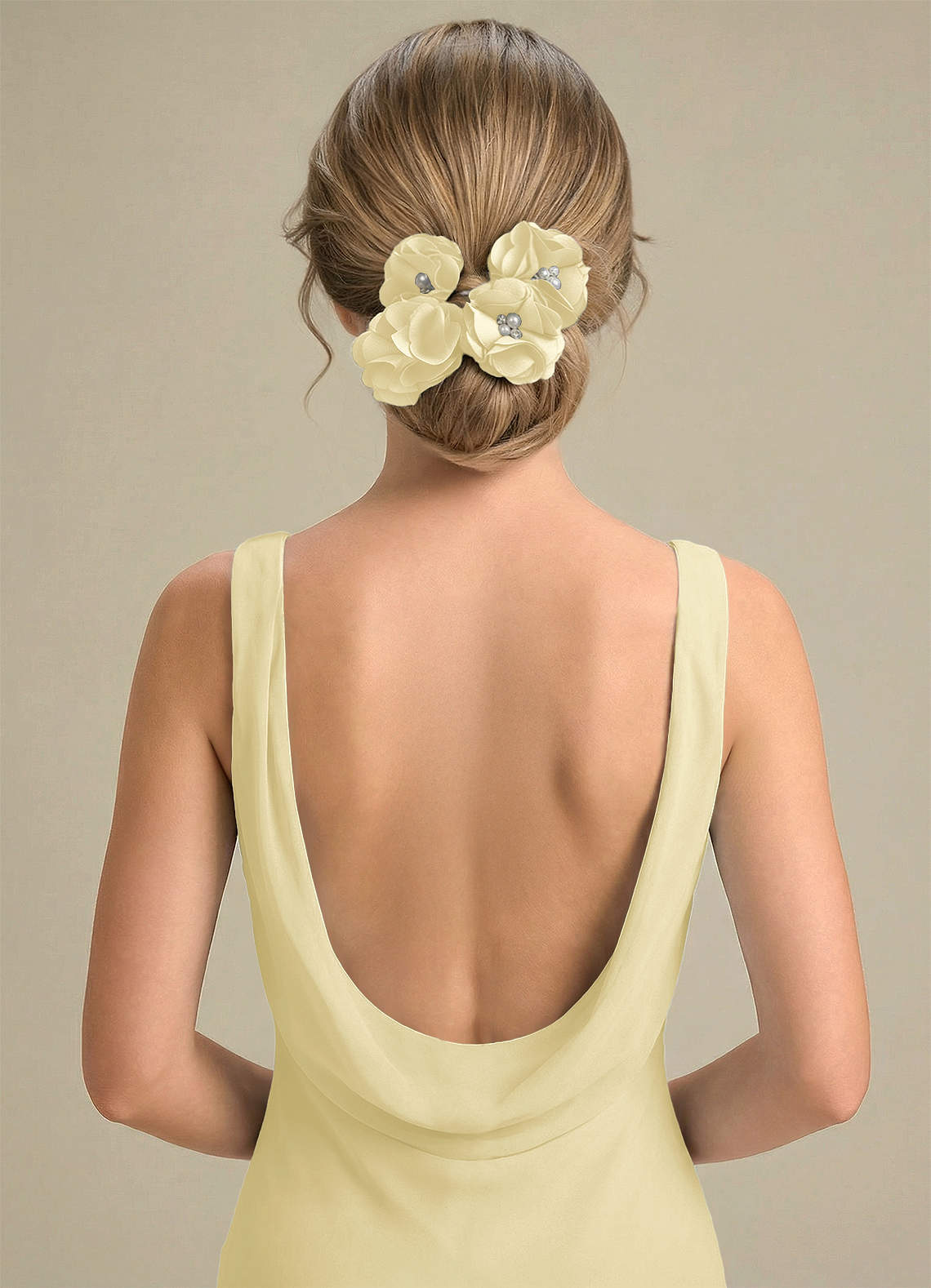 Four-Piece Matching Color Stretch Satin Hair Clip Set — Lemon Sorbet — 图 114/250