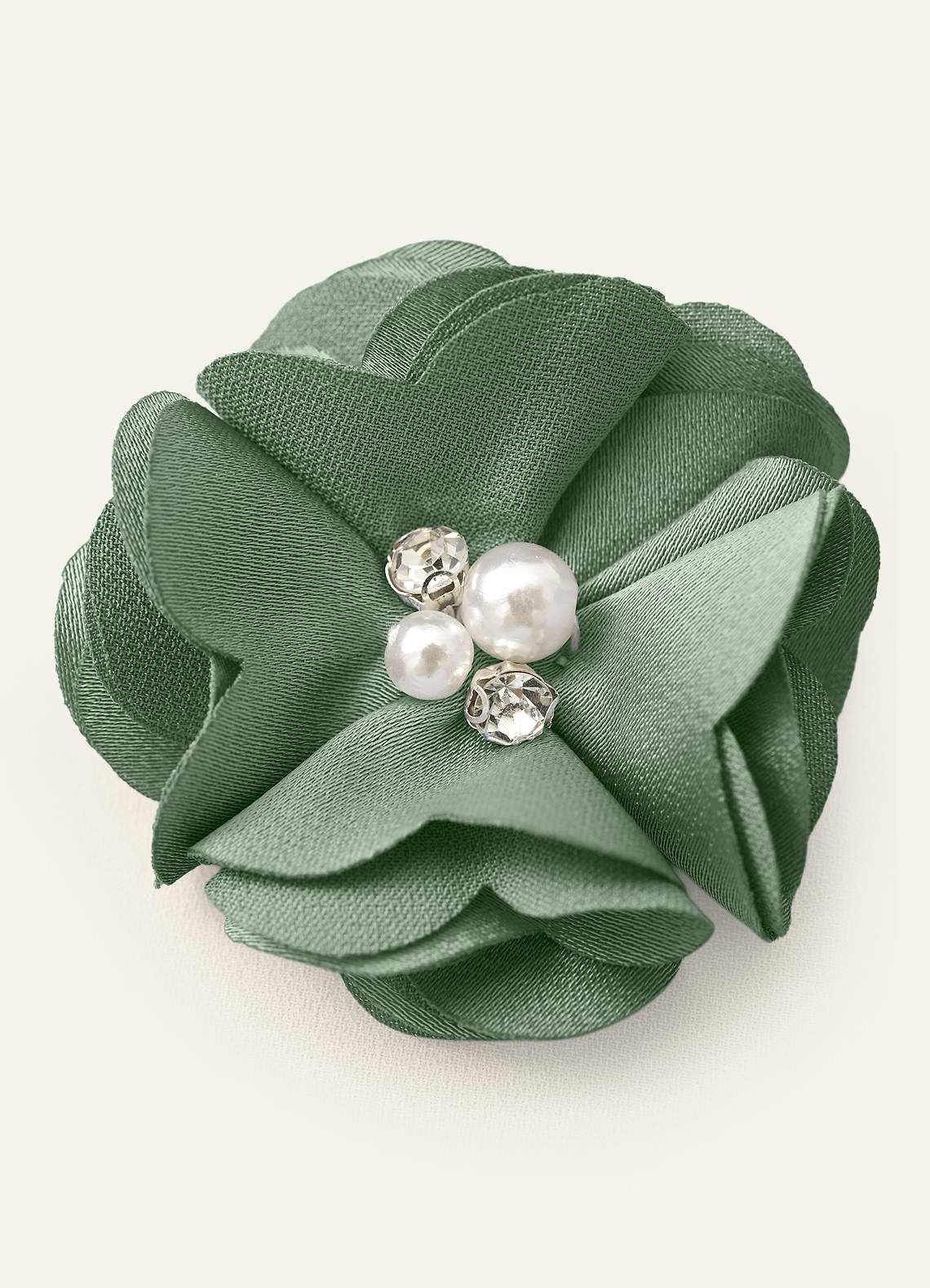 Four-Piece Matching Color Stretch Satin Hair Clip Set — matcha — 图 250/250