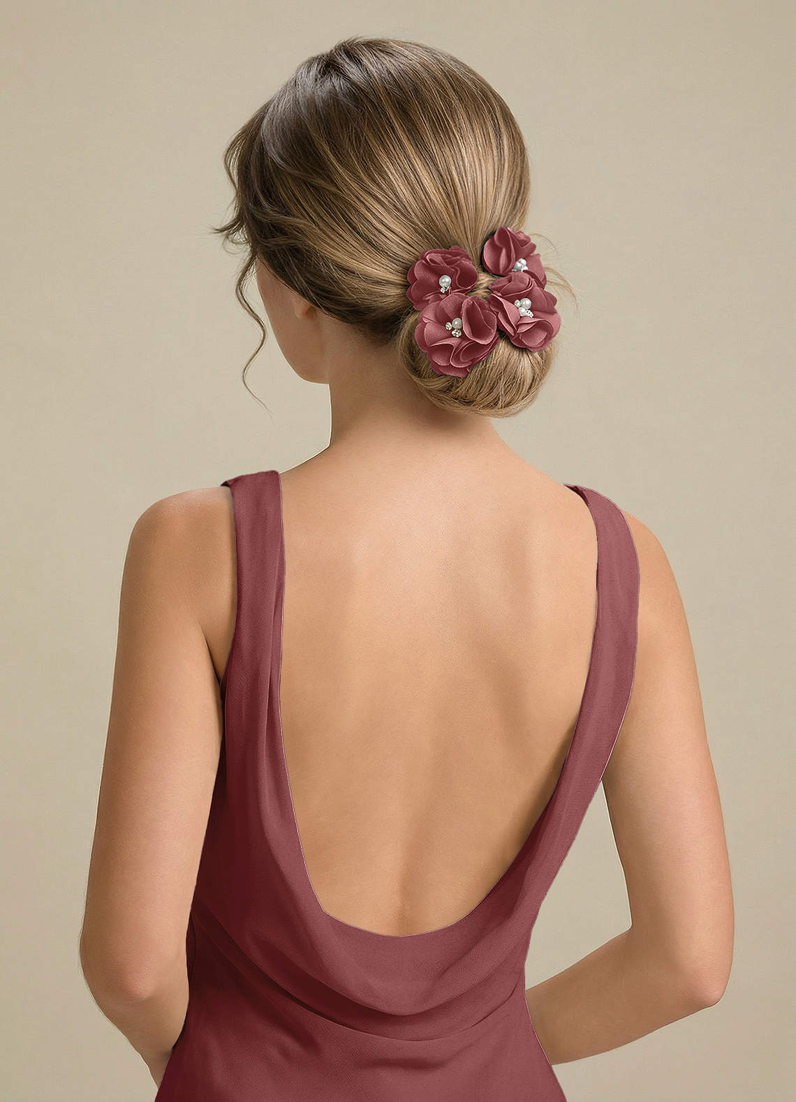 Four-Piece Matching Color Stretch Satin Hair Clip Set — Amethyst — 图 159/250