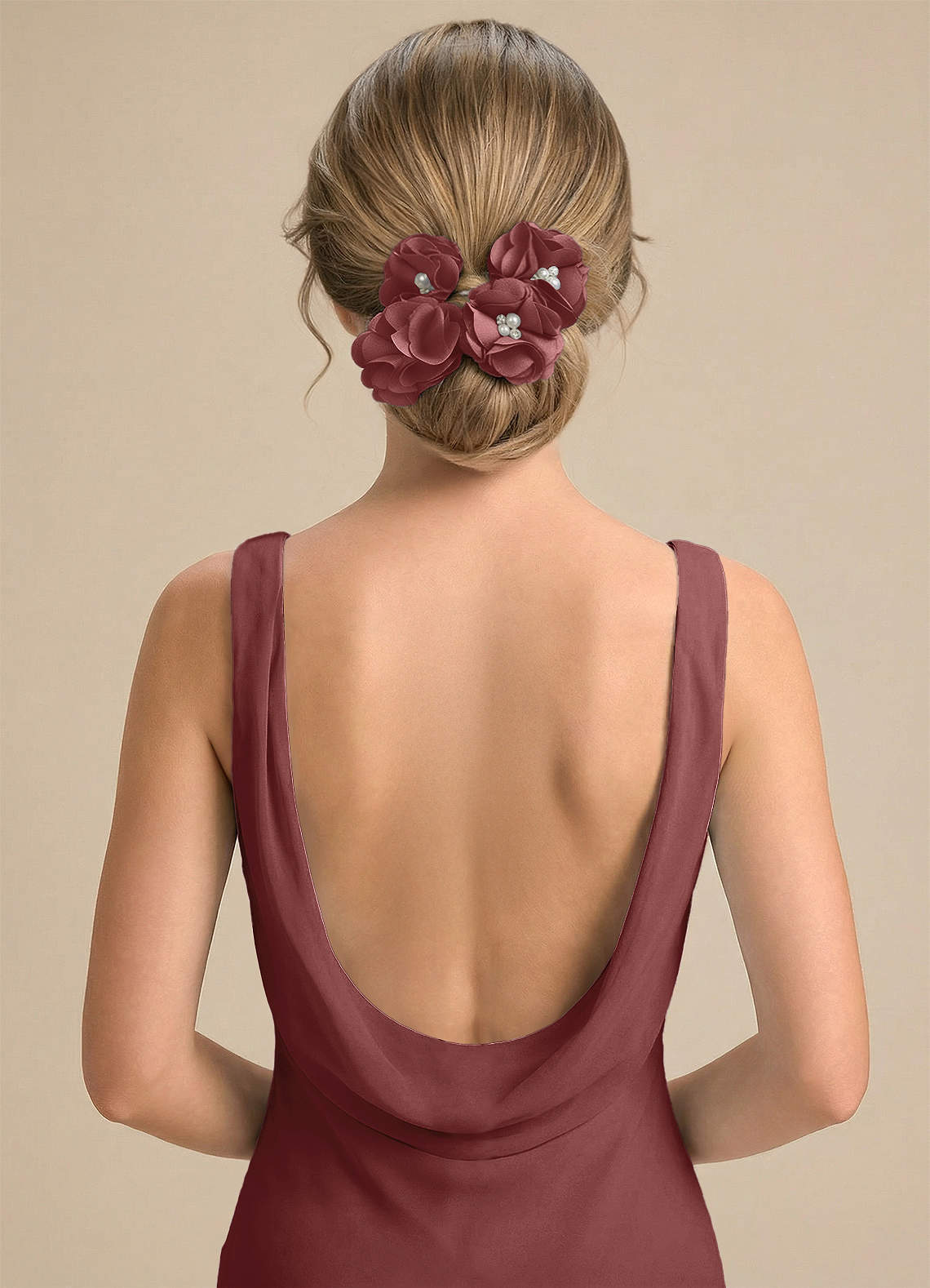 Four-Piece Matching Color Stretch Satin Hair Clip Set — Amethyst — 图 97/250
