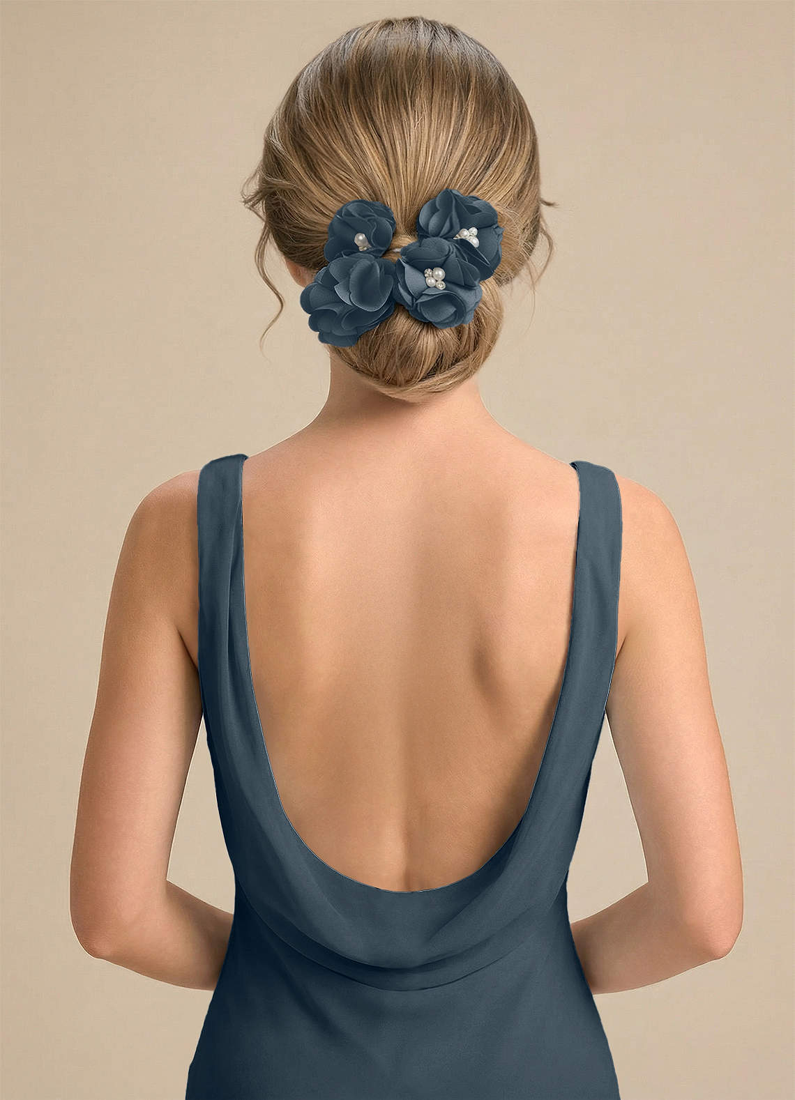 Four-Piece Matching Color Stretch Satin Hair Clip Set — Twilight — 图 82/250