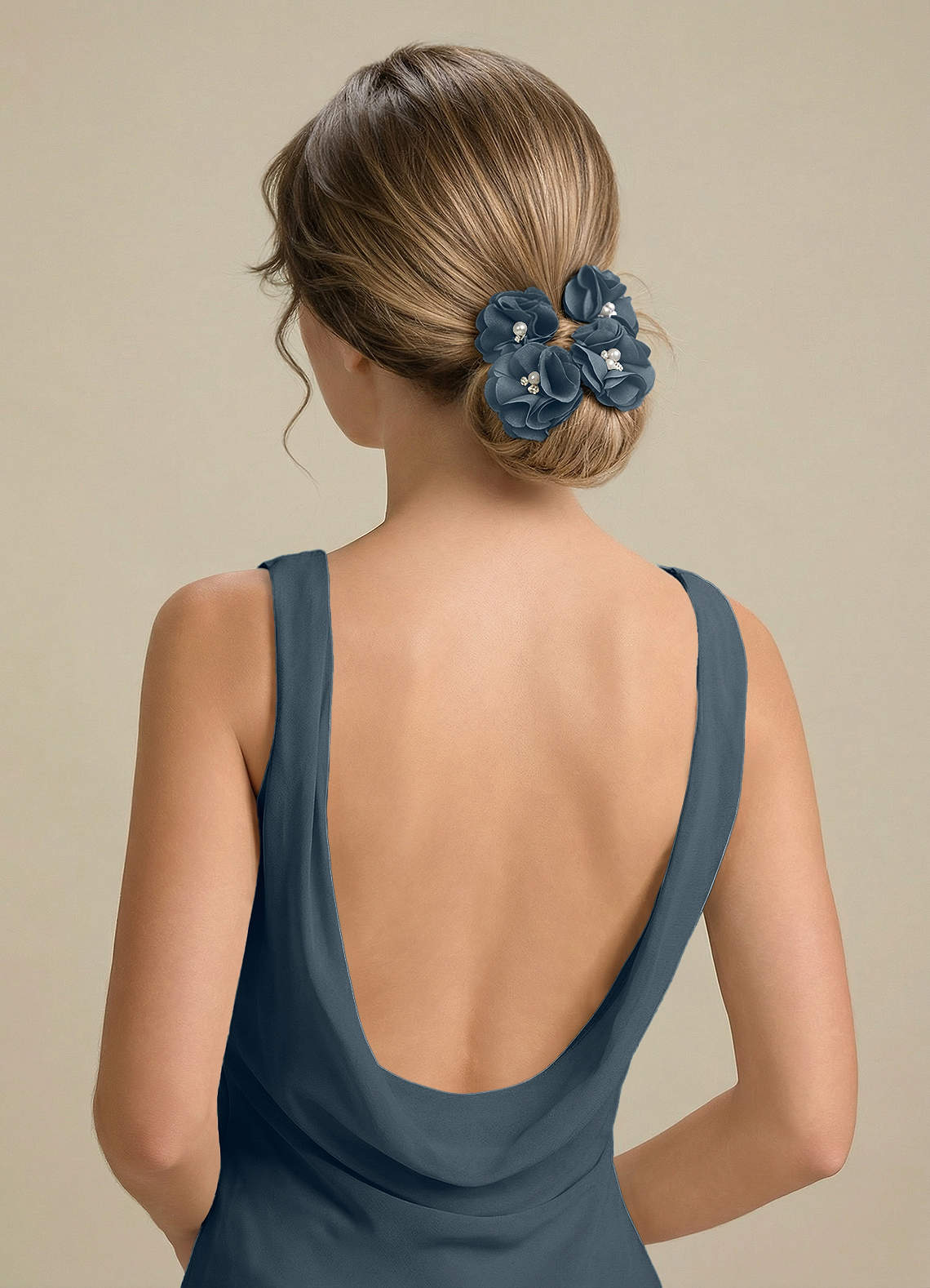 Four-Piece Matching Color Stretch Satin Hair Clip Set — Twilight — 图 144/250