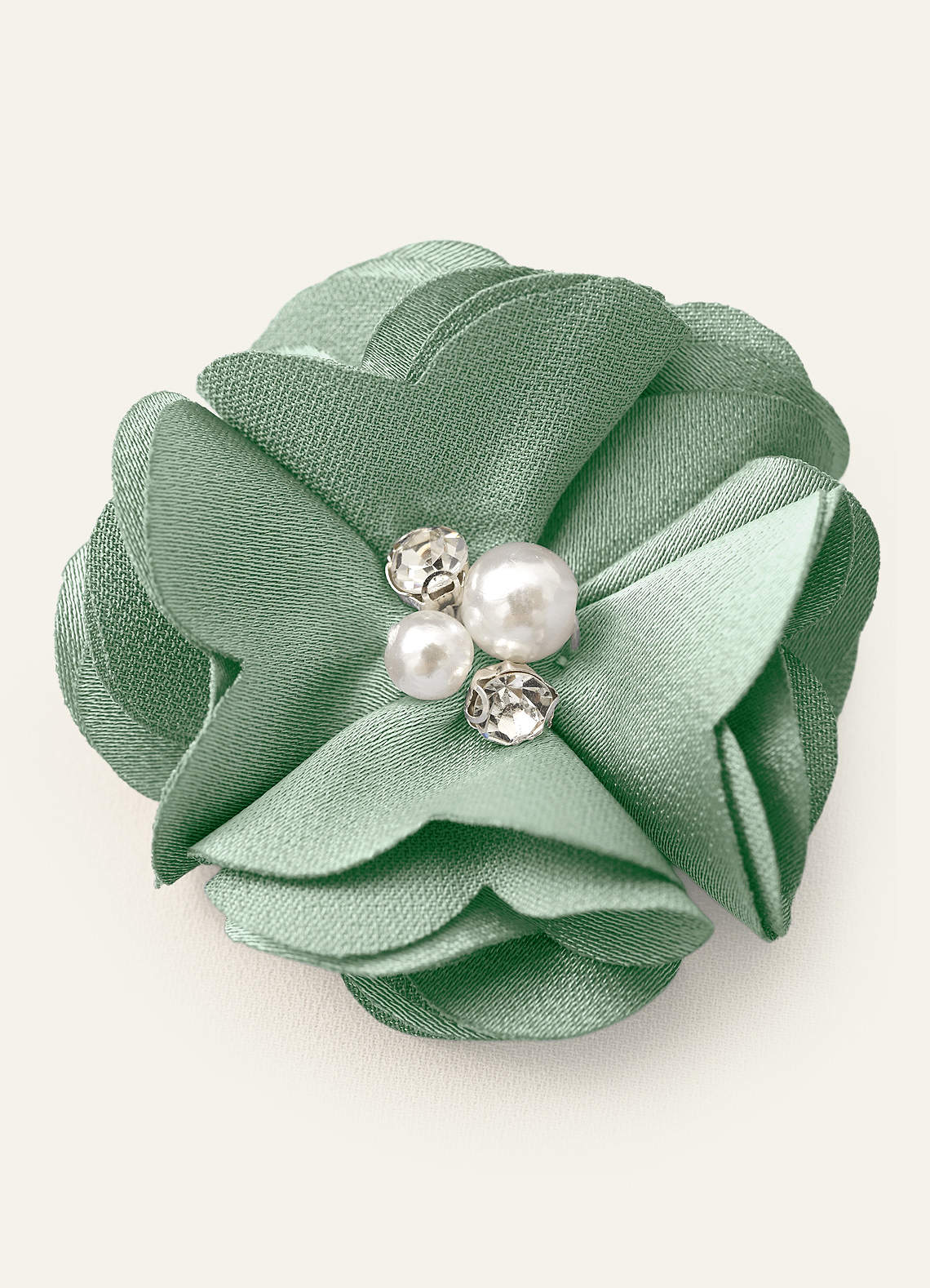 Four-Piece Matching Color Stretch Satin Hair Clip Set — Agave — 图 249/250