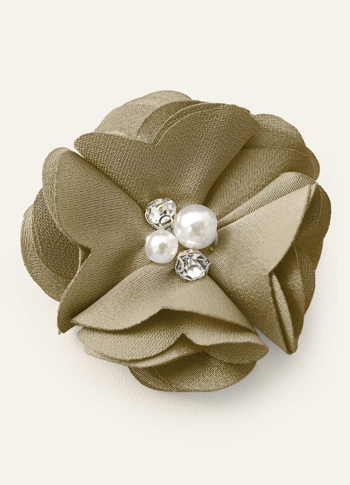 Four-Piece Matching Color Stretch Satin Hair Clip Set — Moss Green — 图 248/250