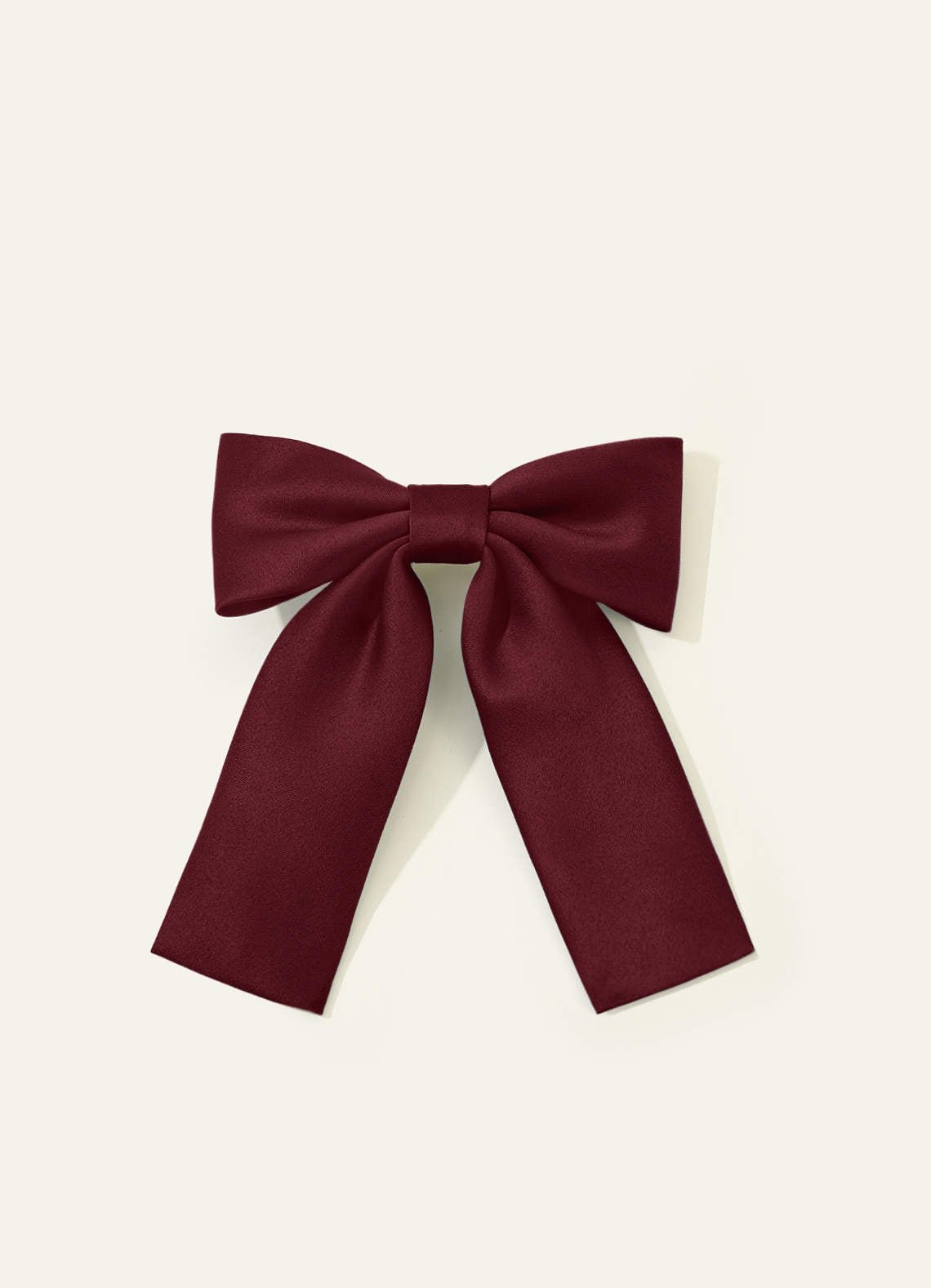 Girls Matte Satin Bow Hair Clip — Cabernet — 图 245/332
