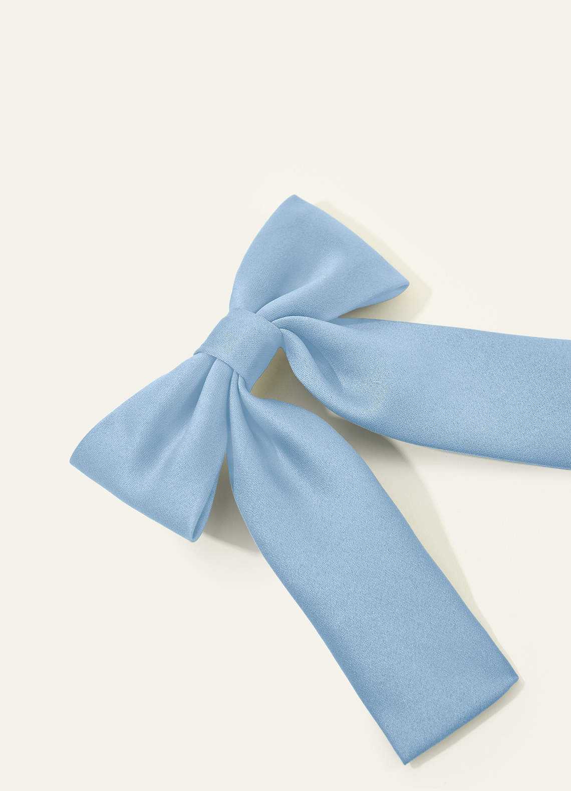 Girls Matte Satin Bow Hair Clip — Powder Blue — 图 77/332