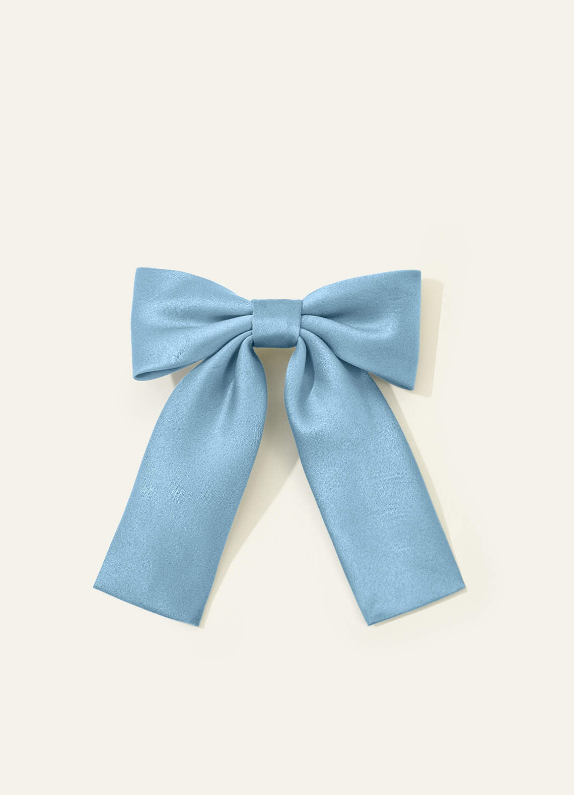 Girls Matte Satin Bow Hair Clip — Steel Blue — 图 91/332