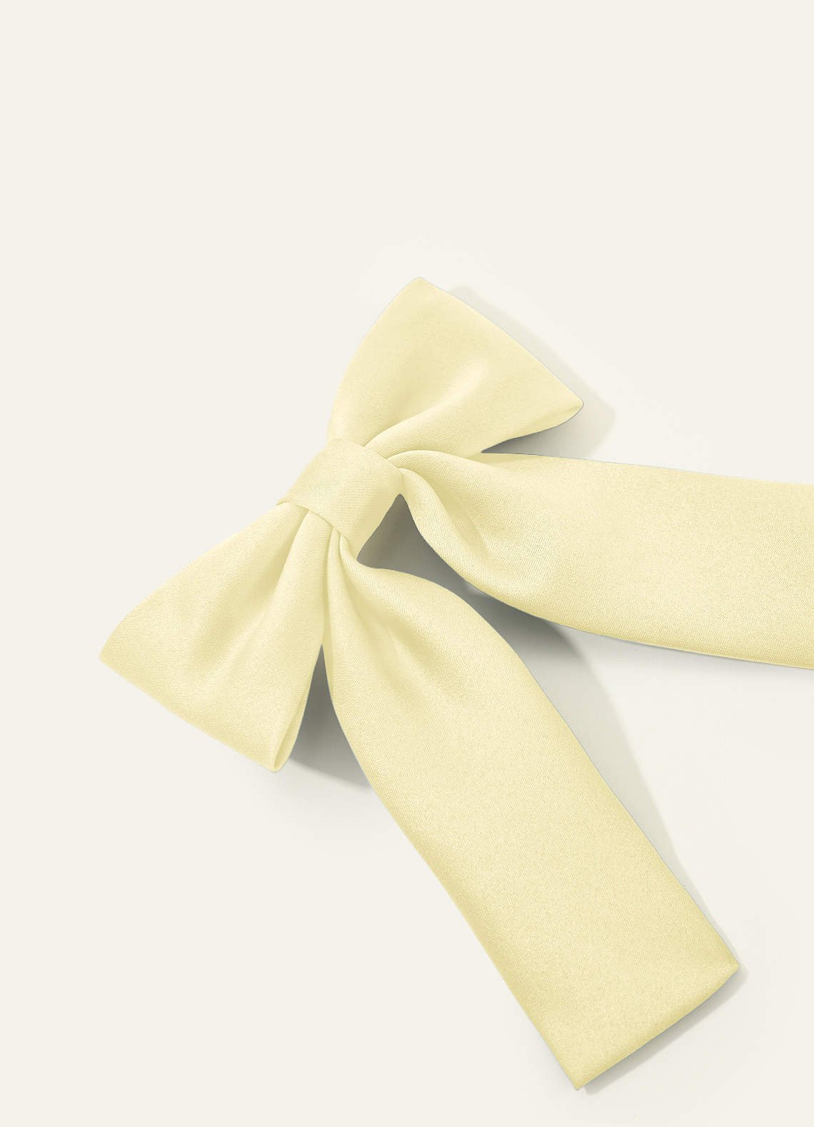 Girls Matte Satin Bow Hair Clip — Lemon Sorbet — 图 274/332