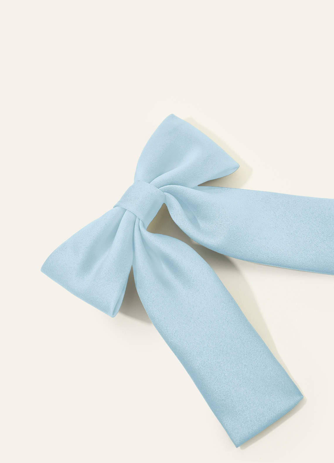 Girls Matte Satin Bow Hair Clip — Sky Blue — 图 72/332
