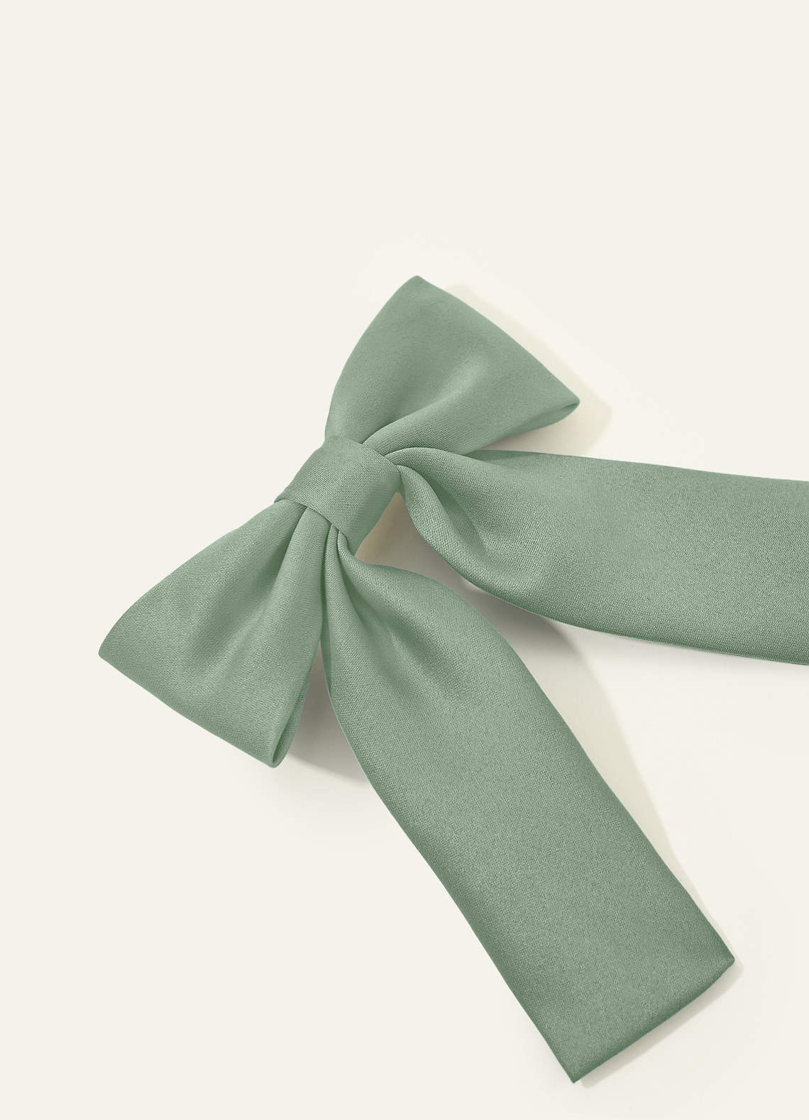 Girls Matte Satin Bow Hair Clip — matcha — 图 22/332