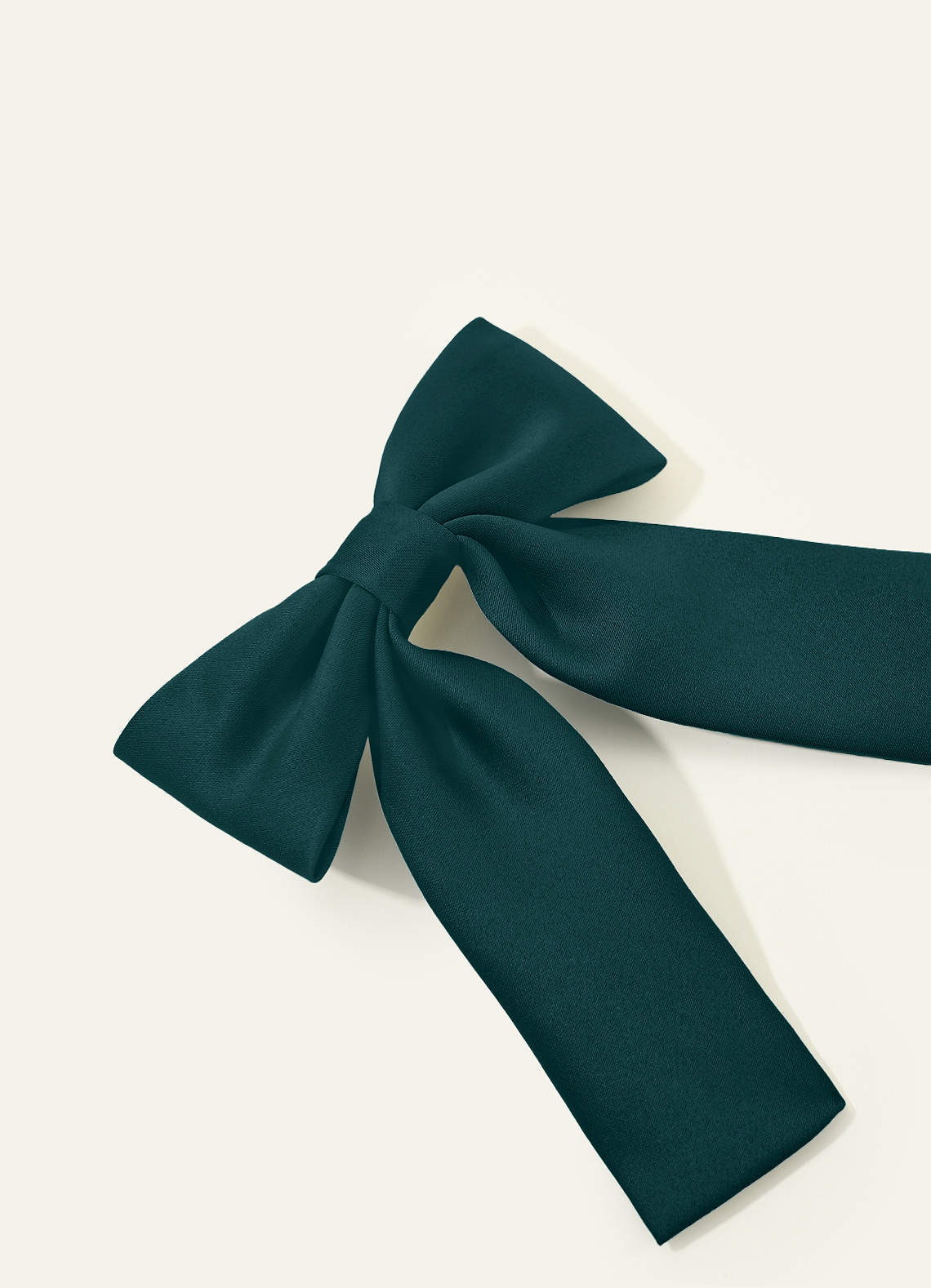 Girls Matte Satin Bow Hair Clip — Pine — 图 62/332