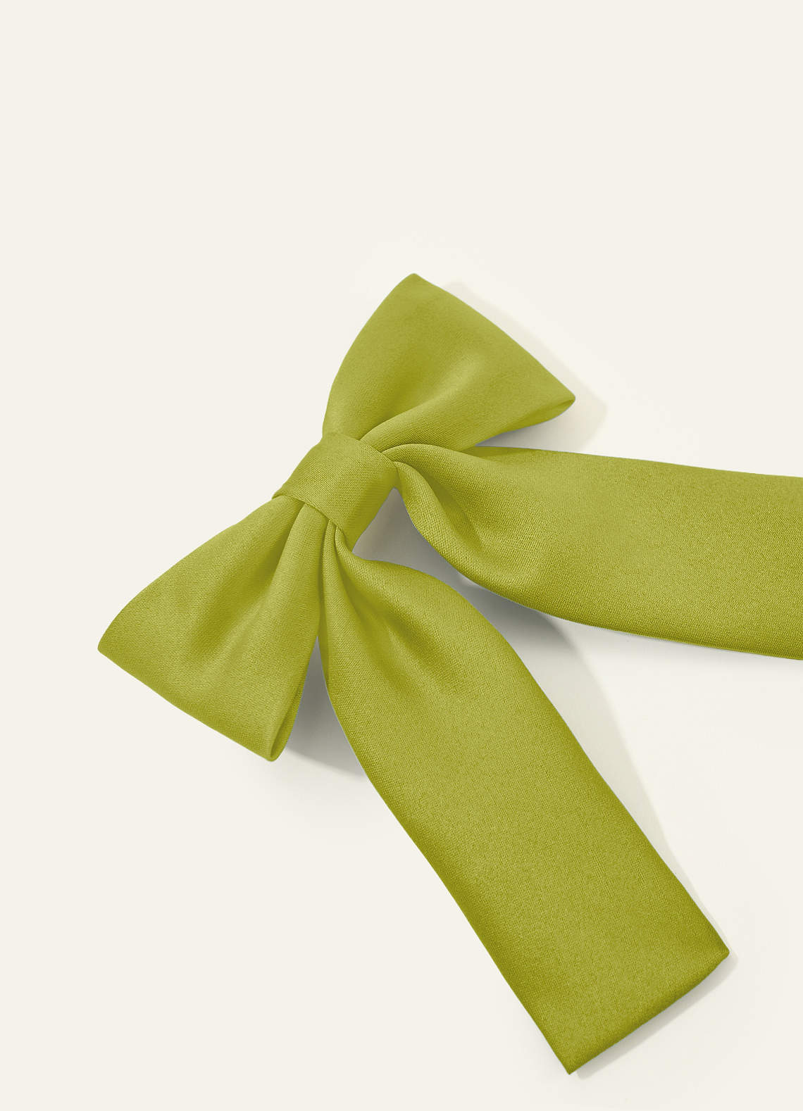 Girls Matte Satin Bow Hair Clip — Lemongrass — 图 47/332